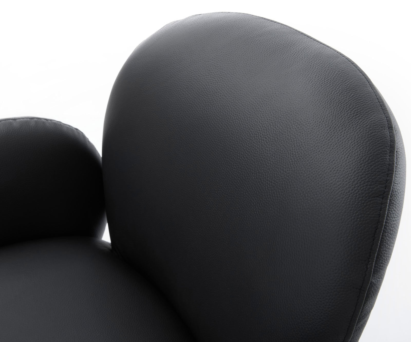 Врътящ се стол с подлакътници Естествена кожа Черен Конус крак кръгъл Неръждаема стомана 180° въртящ се Покет пружина Nube-Flex 4 Врътящ се стол с подлакътници Естествена кожа Черен Конус крак кръгъл Неръждаема стомана 180° въртящ се Покет пружина Nube-Flex 4