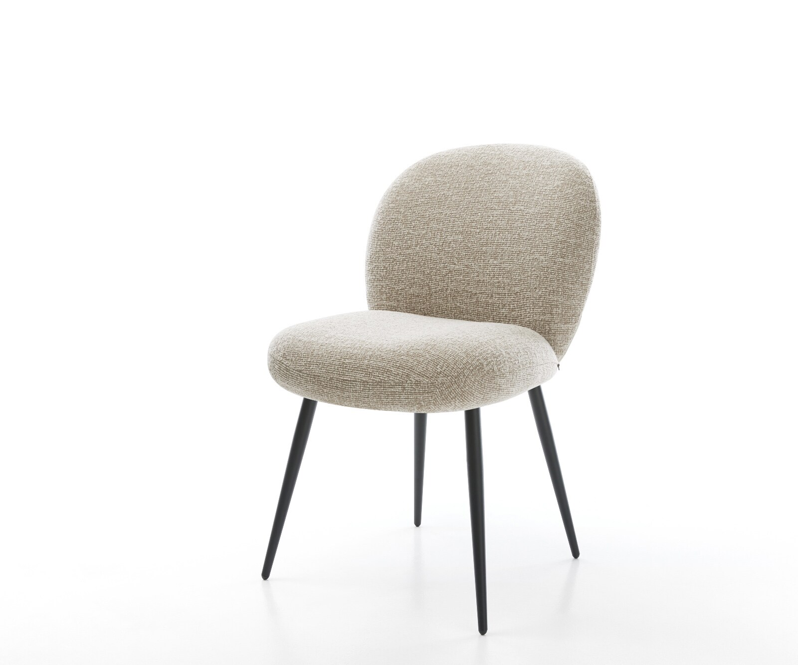 Трапезен стол Nube-Flex, Светлобежов плат, 4-футова конусовидна сърцевина от черни пружини с джобчета 1