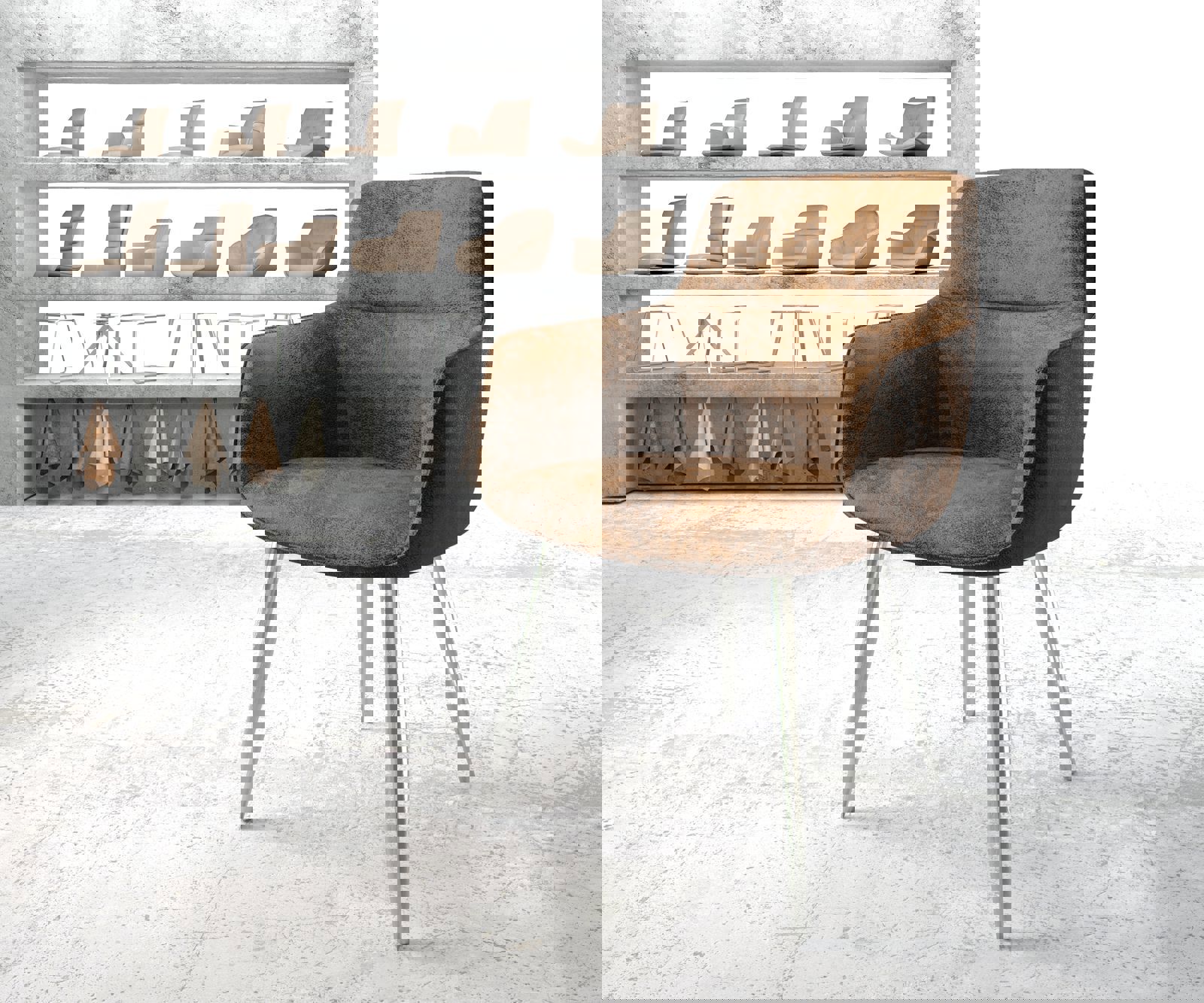 Фотьойл Pejo-Flex кафяв антик 4-основа конична неръждаема стомана 1