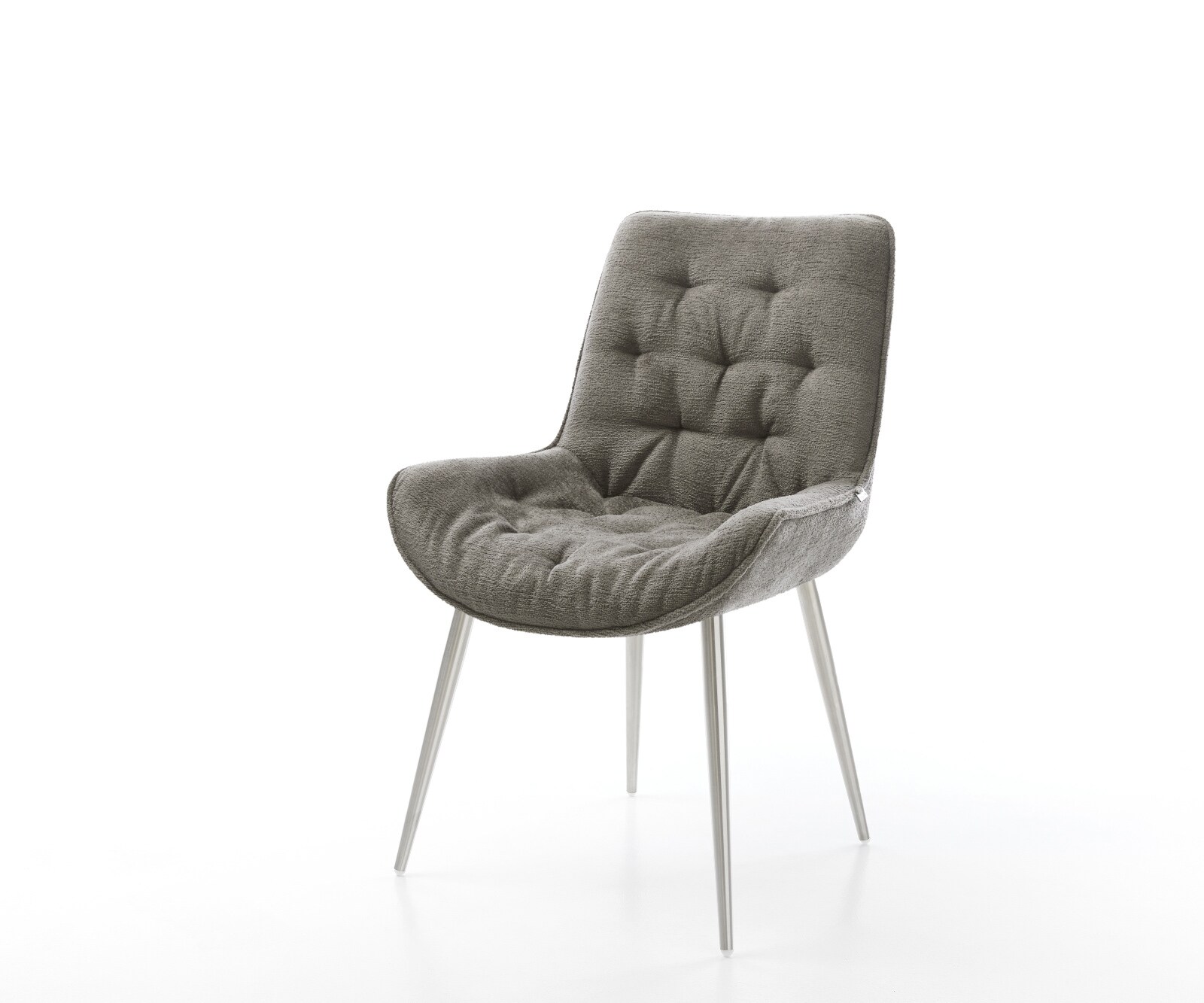 Трапезен стол Taimi-Flex Bouclé Soft Mud 4-футов конусен от неръждаема стомана 1