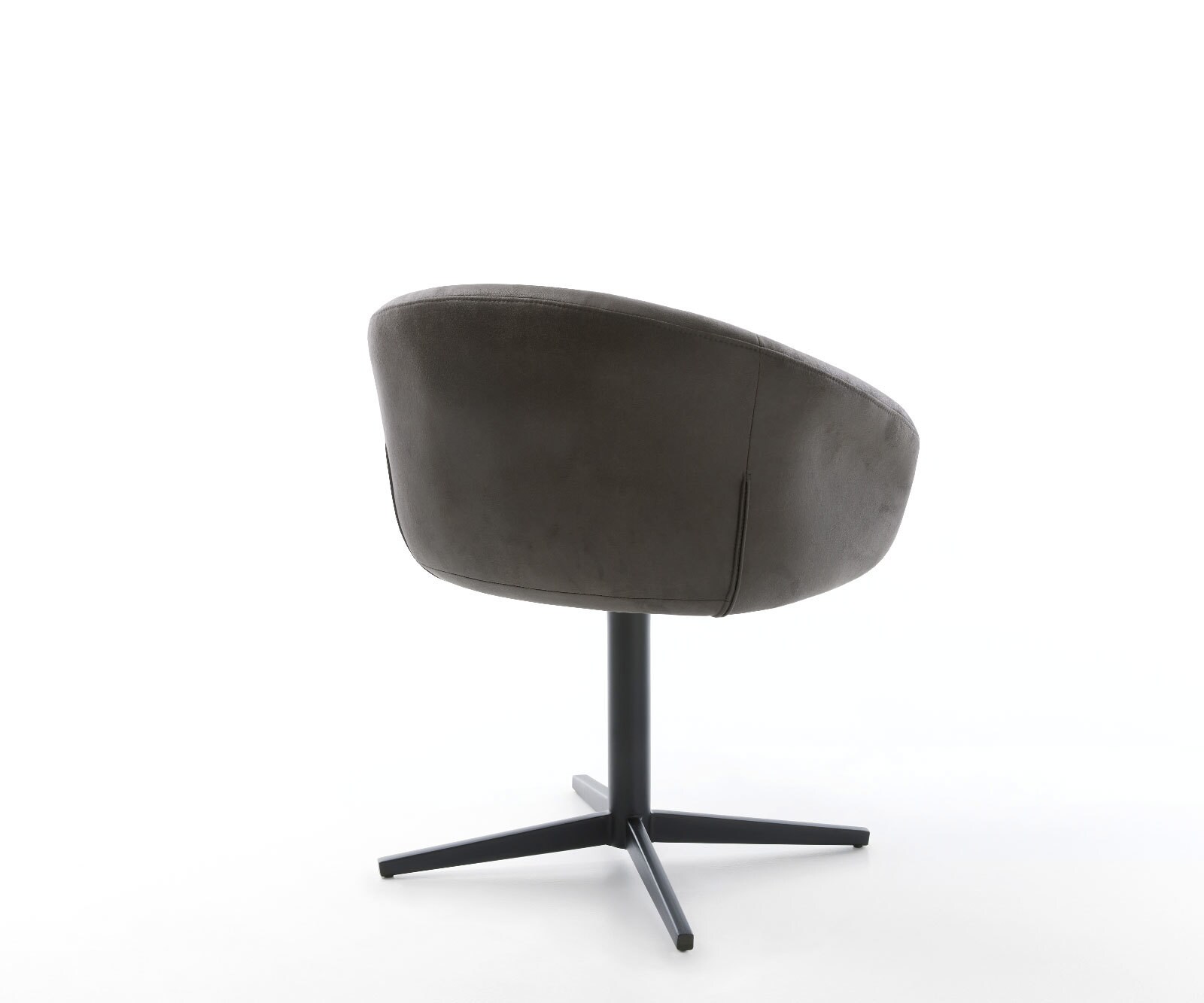 Врътящ се стол с подлакътници Антрацит Винтидж Офис основа Черен 360° въртящ се Покет пружина Vinka-Flex 5