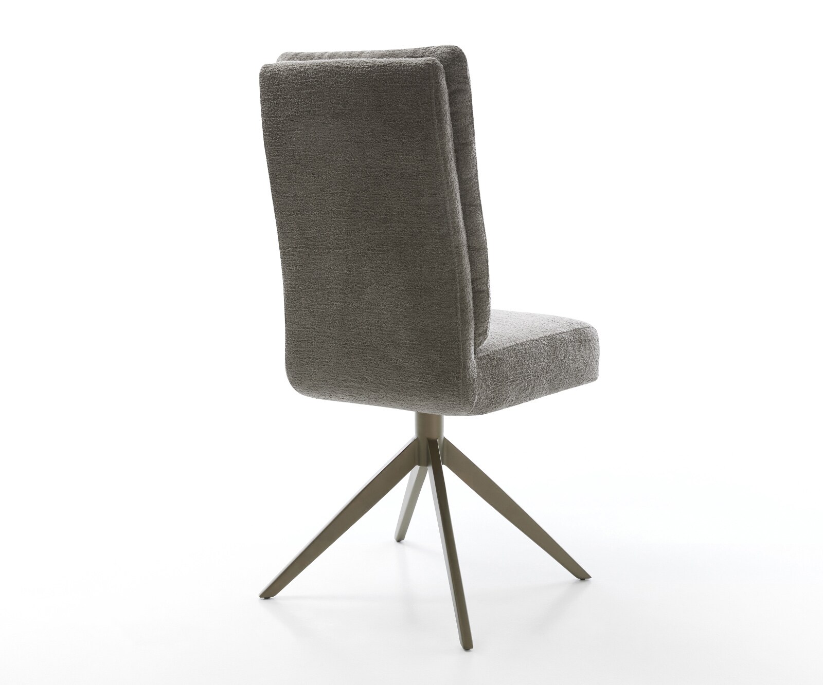 Въртящ се стол Pela-Flex Bouclé Soft Mud Кръстосана рамка широка Ефектно покритие Титан 360° въртене Люлееща се функция Ядро от джобни пружини 5