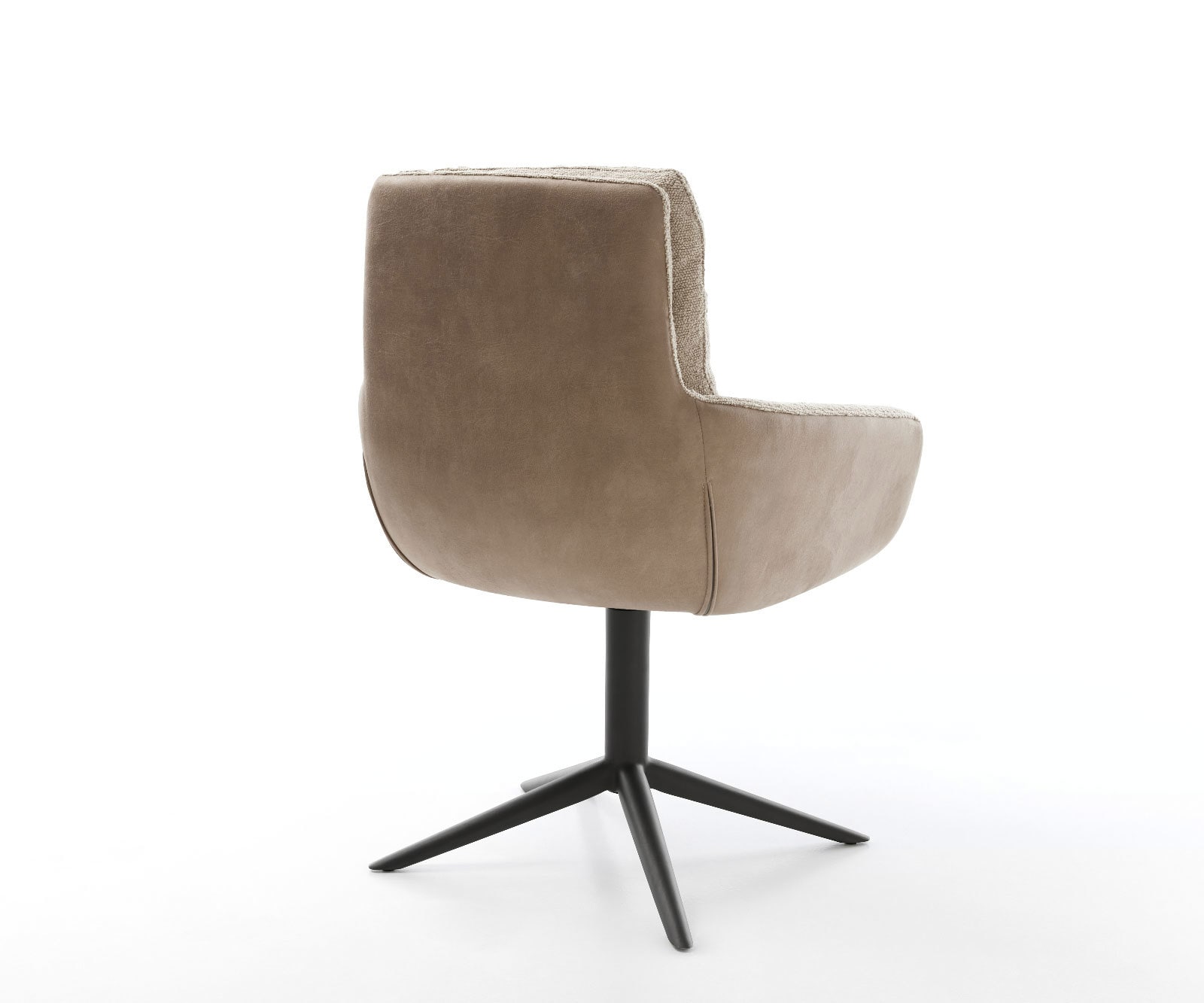 Въртящ се стол Abelia-Flex с подлакътници Материал микс Mud База Люлееща се функция Черно 360° въртене 5