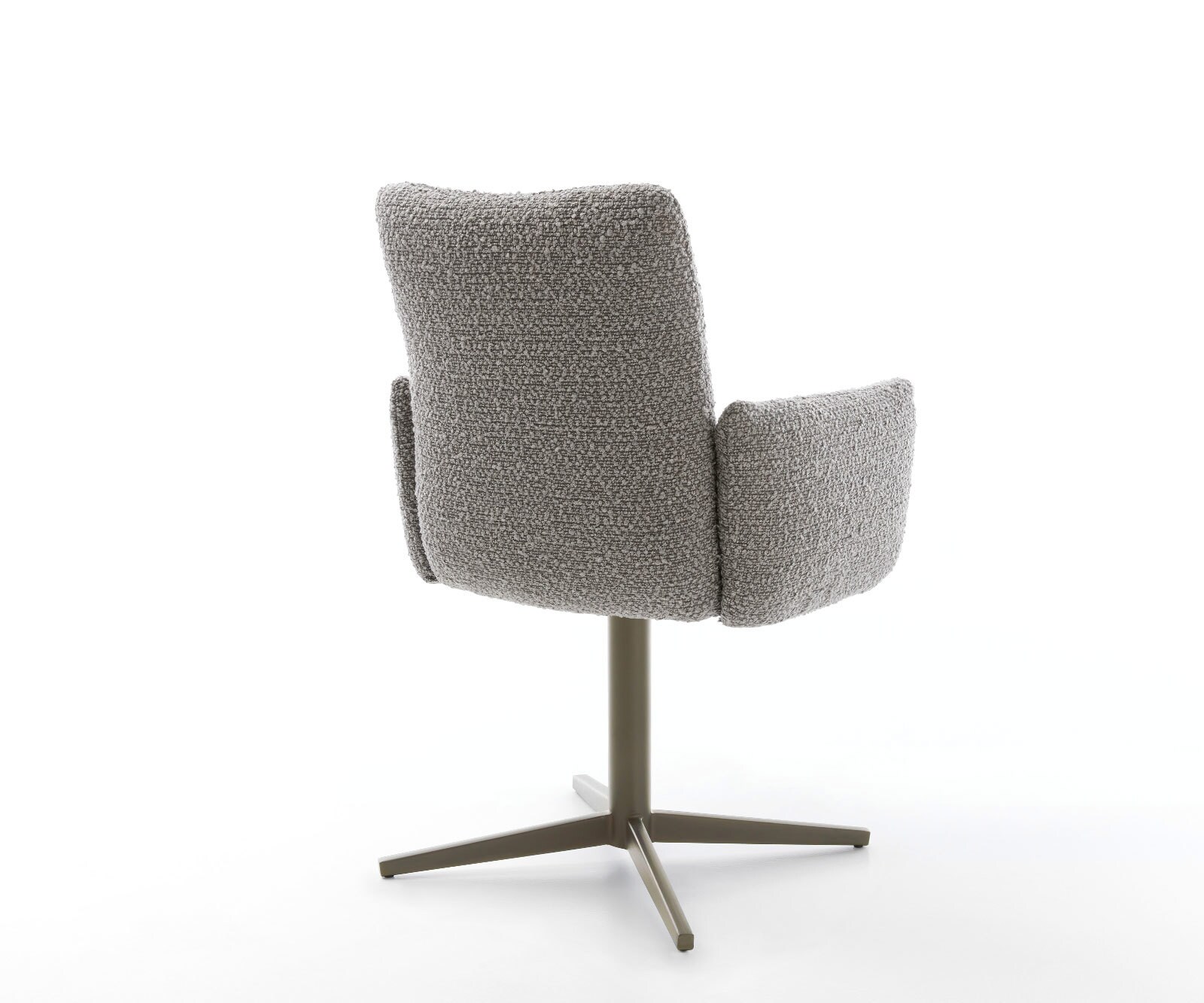 Врътящ се стол с подлакътници Букле СребристСив Офис основа  Titan 360° въртящ се Покет пружина Jova-Flex 5