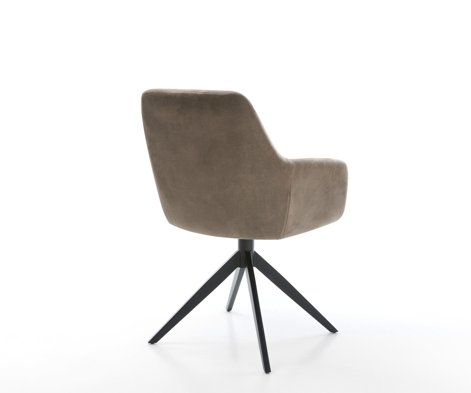 Въртящ се стол Pejo-Flex микрофибър сив винтидж Кръстосана рамка широка черна 360° въртене Функция люлеене Ядро от джобни пружини 4