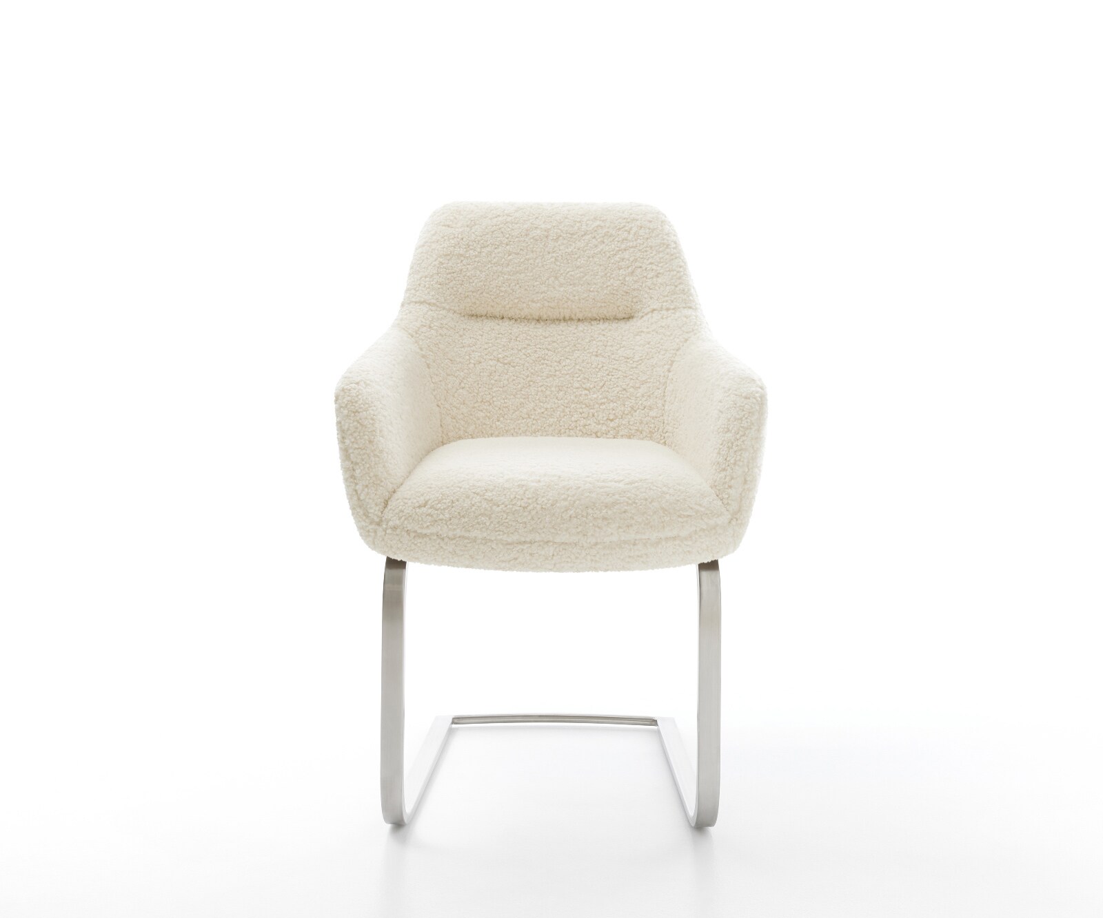 Конзолен стол Pejo-Flex Teddy плат бежов конзолен стол плосък джоб пружина сърцевина от неръждаема стомана 2