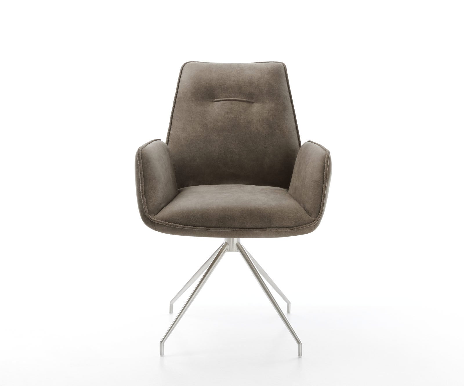 Врътящ се стол Таупе Винтидж Конус крак кръгъл Неръждаема стомана 180° въртящ се Zoa-Flex 1 Врътящ се стол Таупе Винтидж Конус крак кръгъл Неръждаема стомана 180° въртящ се Zoa-Flex 1