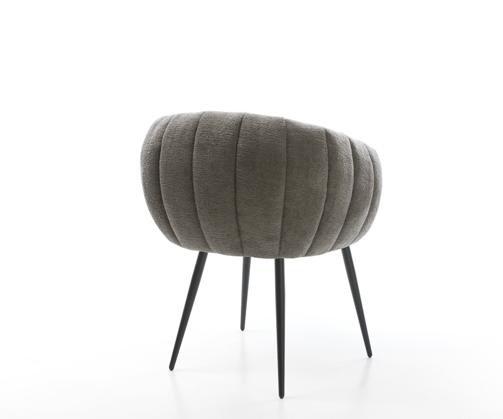 Трапезен стол Jada-Flex, Букле Сиво-кафяво, 4-крака с конична сърцевина от черни джобни пружини 4