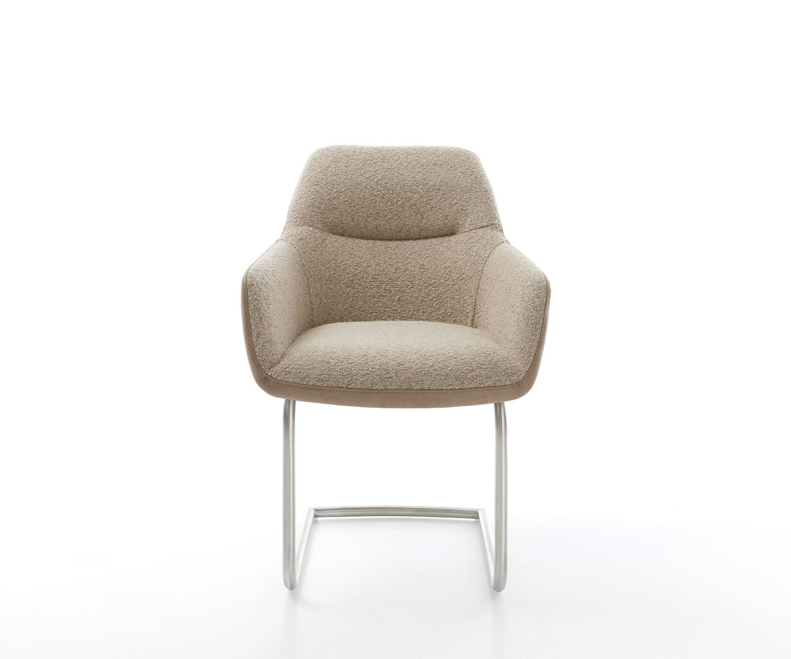 Конзолен стол Pejo-Flex материал микс кал Конзолен стол кръг неръждаема стомана джоб пружина ядро 1