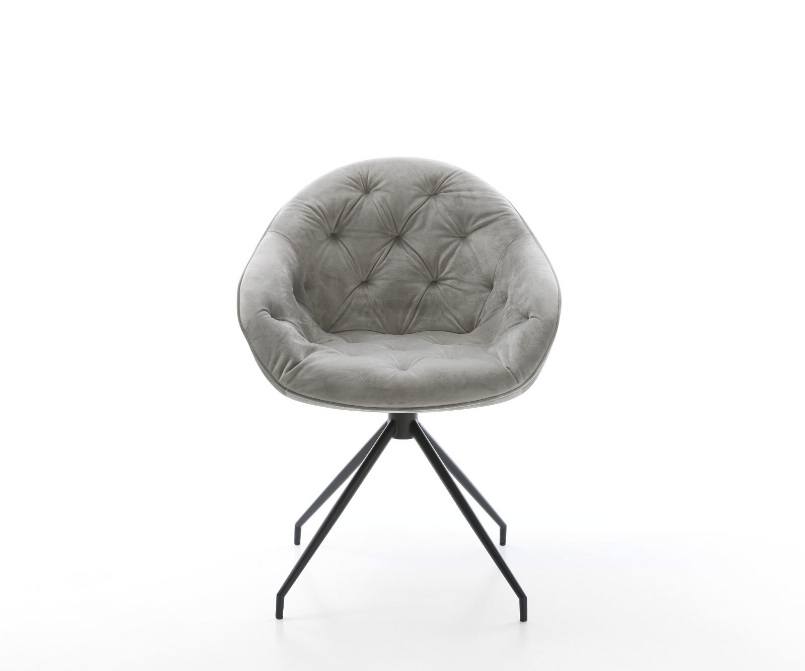 Врътящ се стол Кадифе Сив Конус крак кръгъл Черен 180° въртящ се Gaio-Flex 1 Врътящ се стол Кадифе Сив Конус крак кръгъл Черен 180° въртящ се Gaio-Flex 1