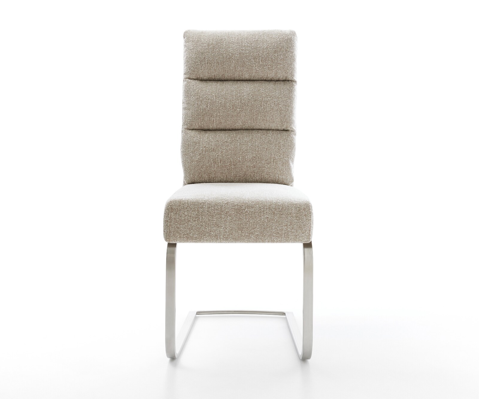 Стол с конзола Pela-Flex тъкан Soft Beige Стол с конзола с плоска сърцевина от джобни пружини от неръждаема стомана 2