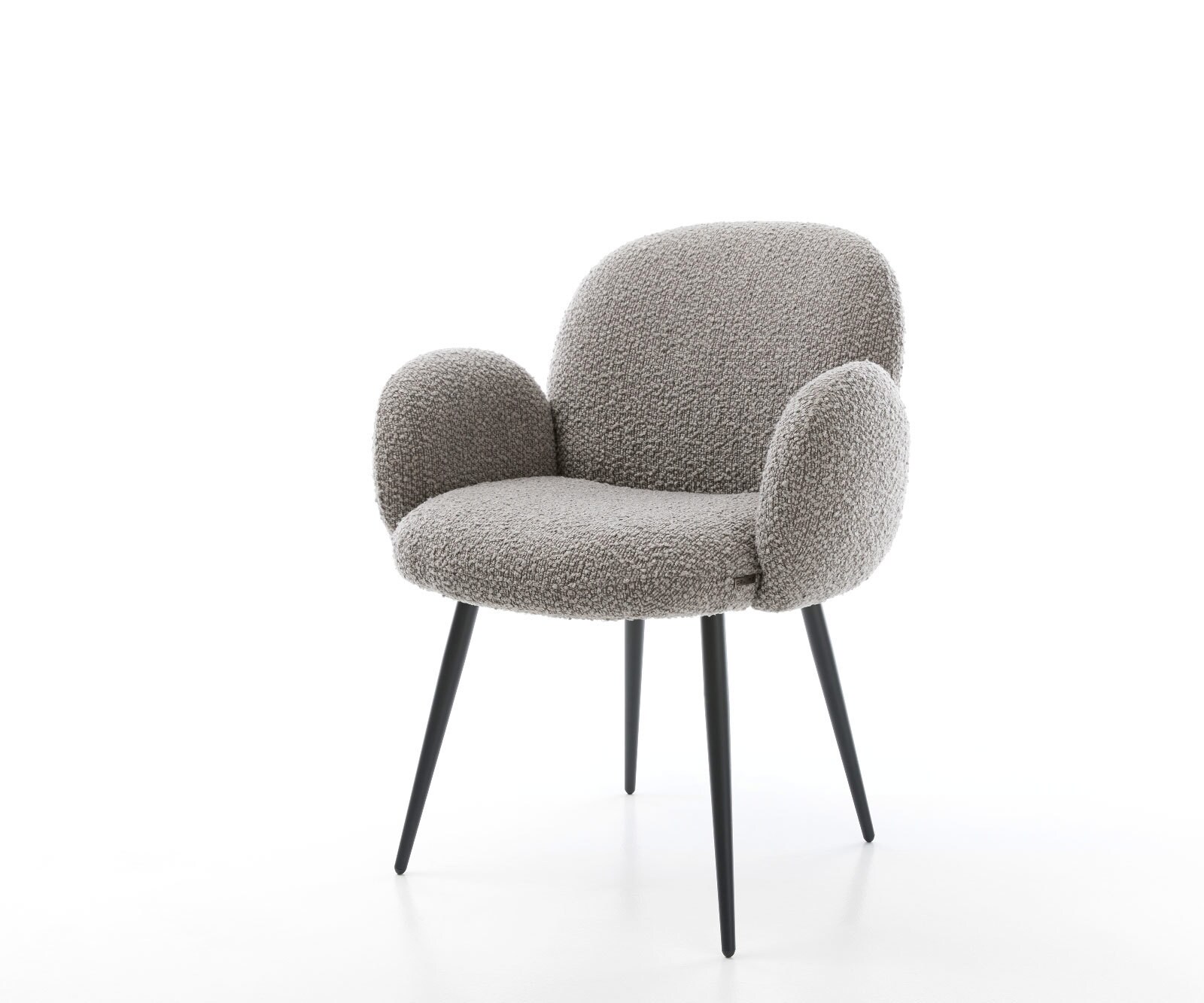 Стол Букле Сребристосив 4-крака Прави Черни Покет пружина Nube-Flex