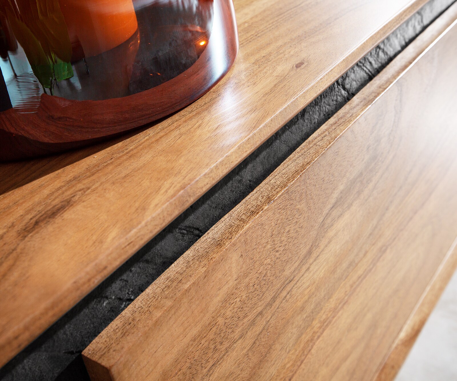 Нисък шкаф 145 cm Акация Натурал 3 Врати каменен фурнир V-Крак Stonegrace 5 Нисък шкаф 145 cm Акация Натурал 3 Врати каменен фурнир V-Крак Stonegrace 5