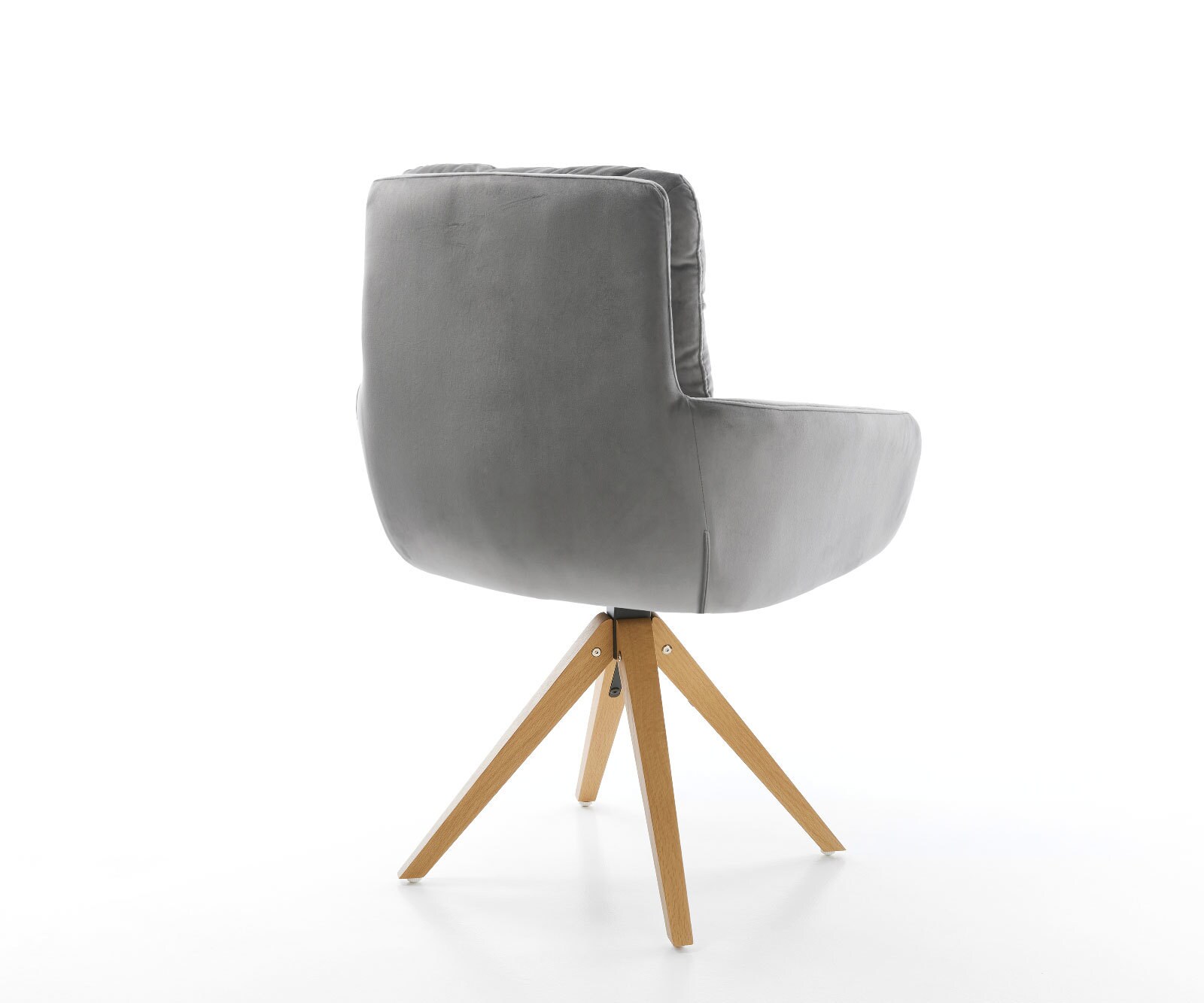 Врътящ се стол с подлакътници Кадифе Сив Дървена рамка  180° въртящ се Abelia-Flex 4 Врътящ се стол с подлакътници Кадифе Сив Дървена рамка  180° въртящ се Abelia-Flex 4