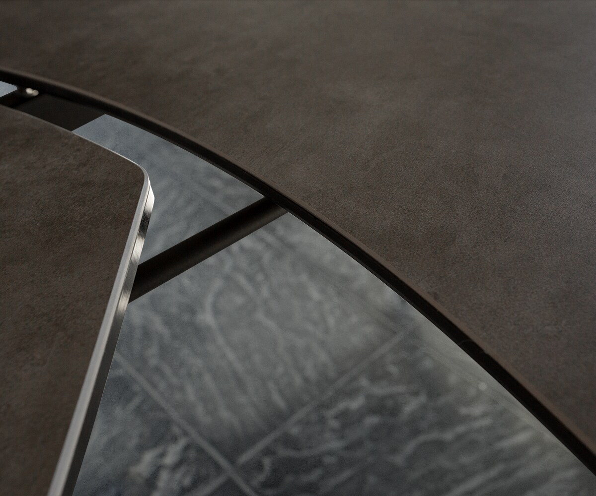 Маса 130/200x95 cm Keramik Кафяв Неръждаема стомана разтегателна Carlow 5 Маса 130/200x95 cm Keramik Кафяв Неръждаема стомана разтегателна Carlow 5