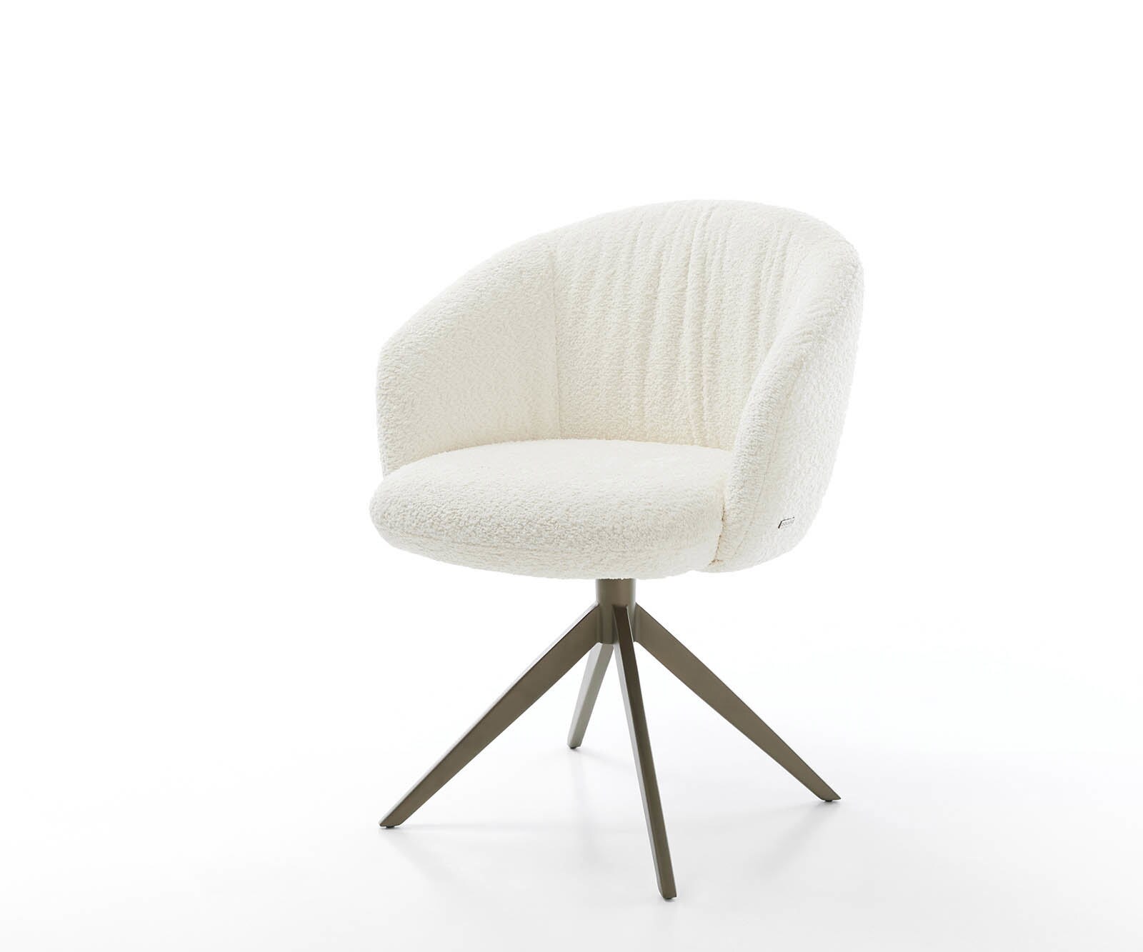 Врътящ се стол с подлакътници Букле Бял Конус крак плосък  Titan 360° въртящ се Покет пружина Caja-Flex Врътящ се стол с подлакътници Букле Бял Конус крак плосък  Titan 360° въртящ се Покет пружина Caja-Flex