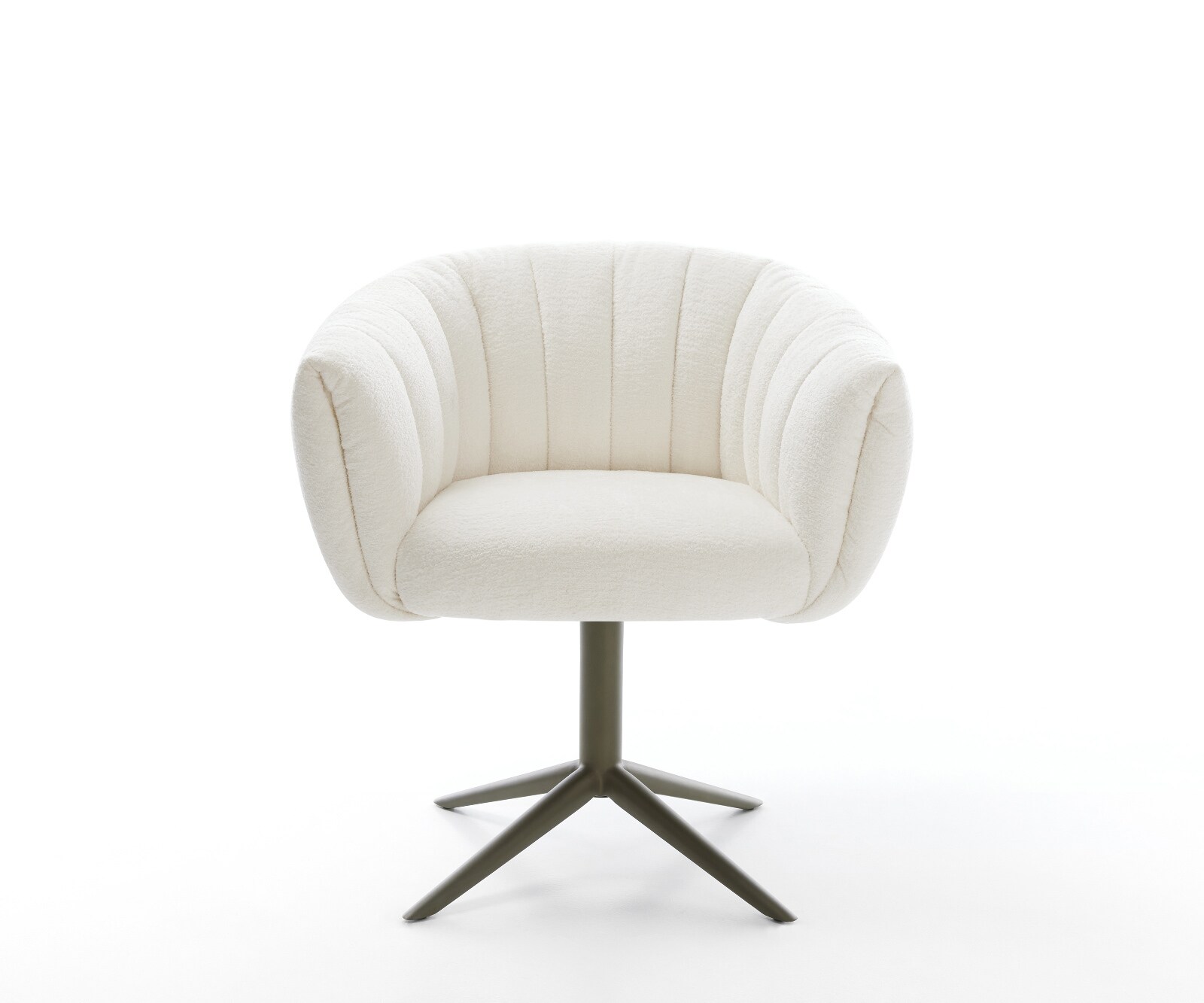 Въртящ се стол Jada-Flex Букле Soft Beige Завършек с ефект на основата Титан 360° завъртане Люлееща се функция Ядро от джобни пружини 1