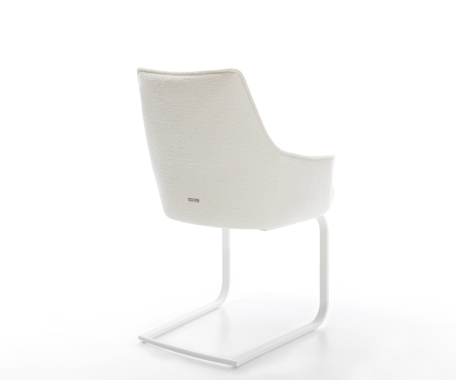 Стол с конзола Alja-Flex с подлакътници Bouclé Soft Beige Стол с конзола Flat White Pocket spring core 5