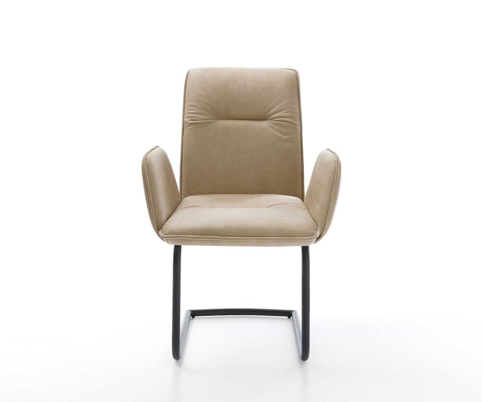 Люлеещ стол Бежов Винтидж Конзолен крак кръгъл Черен Vinja-Flex 2