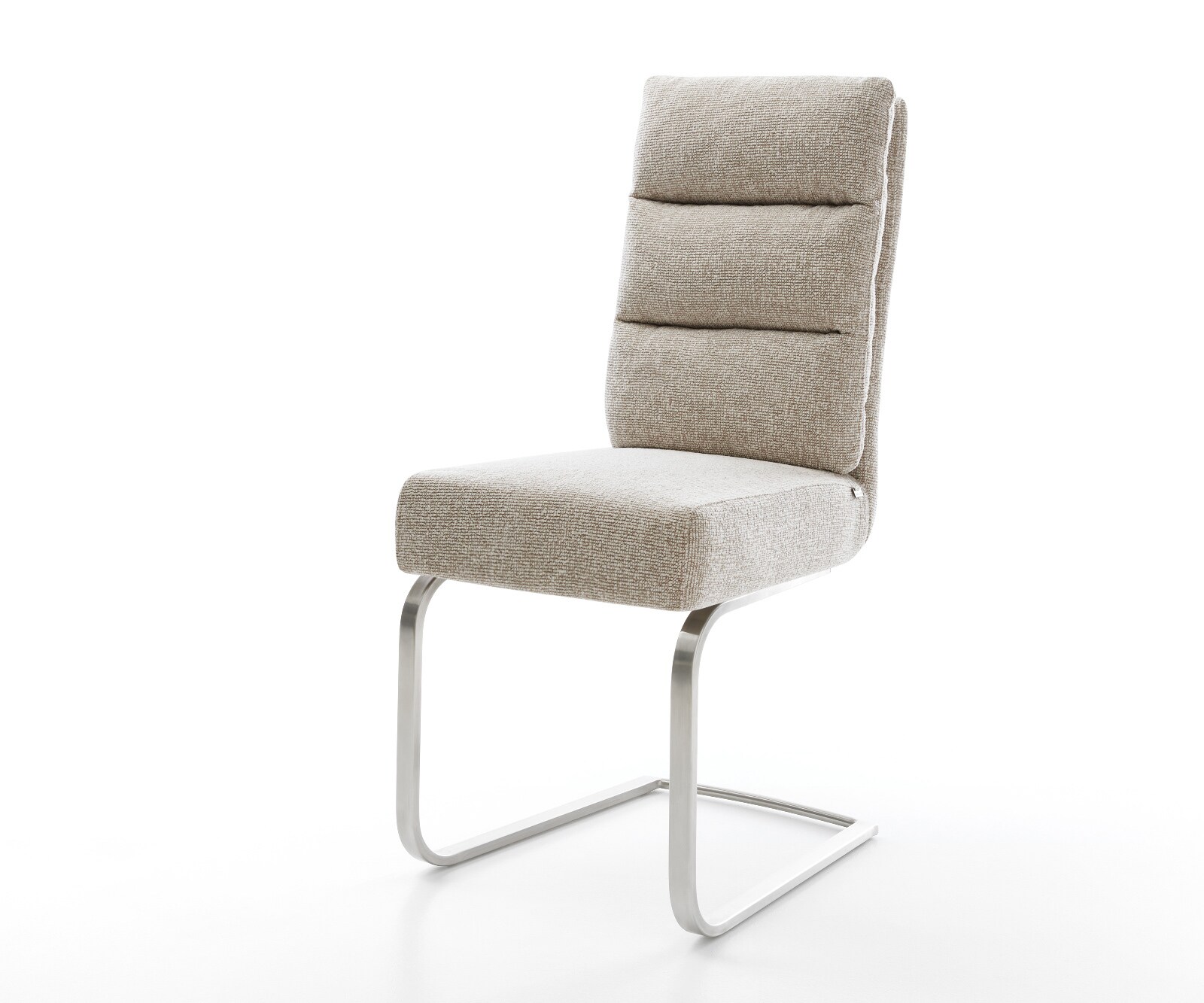 Стол с конзола Pela-Flex тъкан Soft Beige Стол с конзола с плоска сърцевина от джобни пружини от неръждаема стомана 1