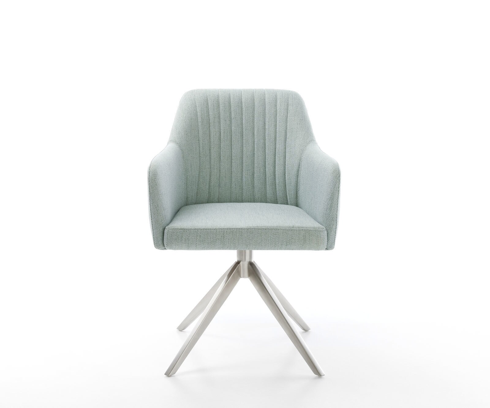 Въртящ се стол Greg-Flex Stripes Mint Кръстосана рамка широка Неръждаема стомана Въртене на 360° Люлееща се функция Ядро от джобни пружини 1