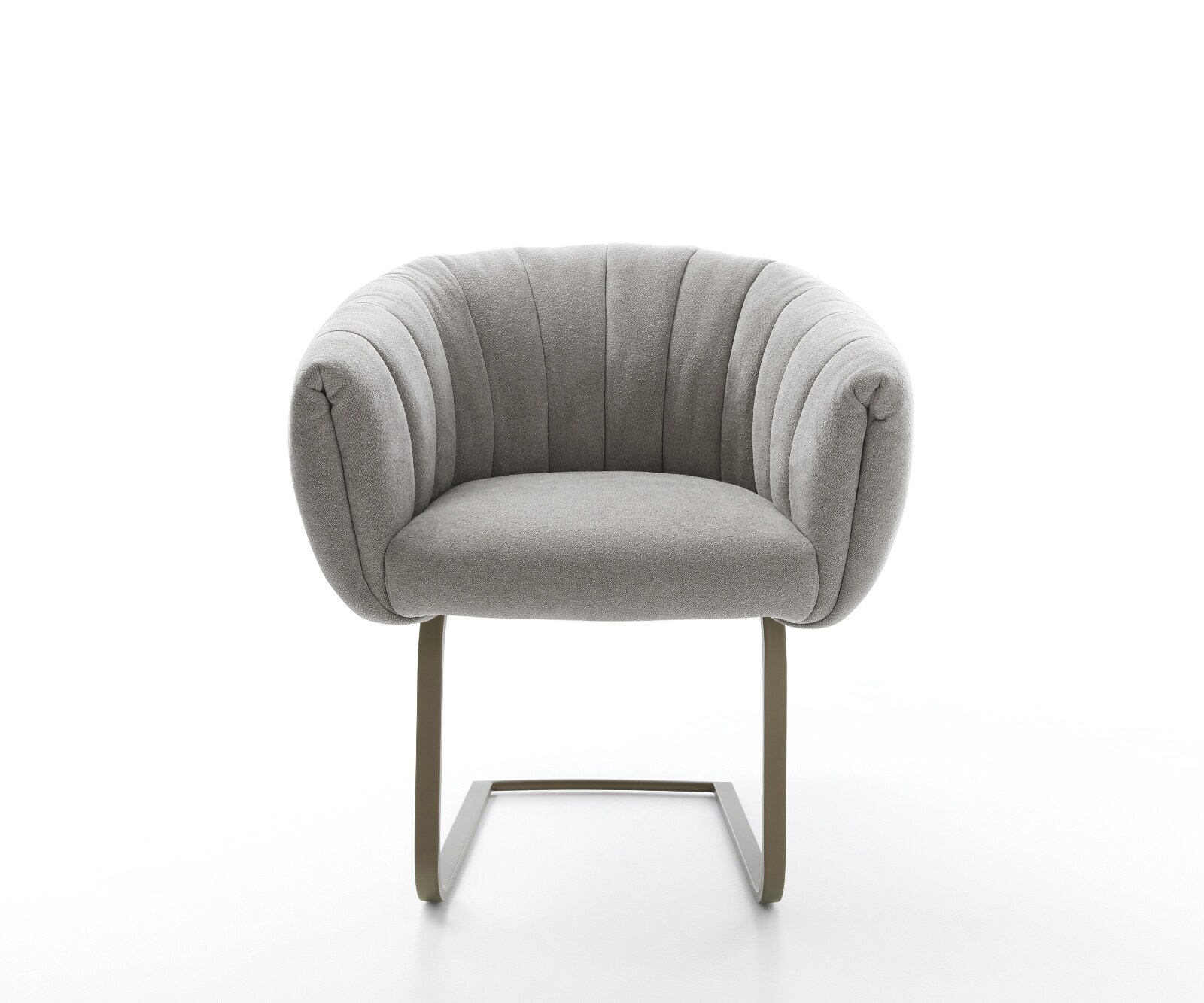 Конзолен стол Jada-Flex текстурирана тъкан меко сив конзолен стол покритие с плосък ефект титаниева сърцевина с джобни пружини 1