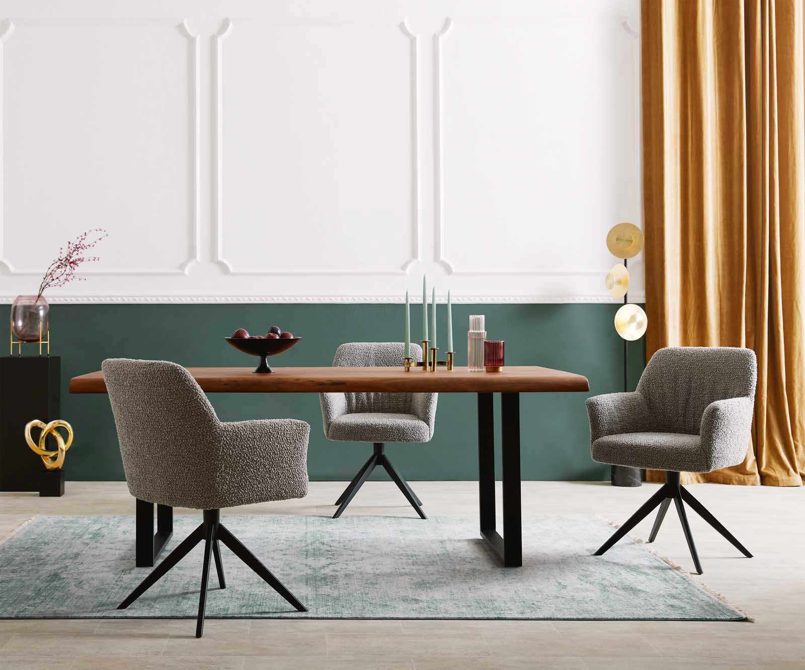 Врътящ се стол с подлакътници Букле СребристСив Конус крак плосък Черен 360° въртящ се Покет пружина Xana-Flex 6 Врътящ се стол с подлакътници Букле СребристСив Конус крак плосък Черен 360° въртящ се Покет пружина Xana-Flex 6