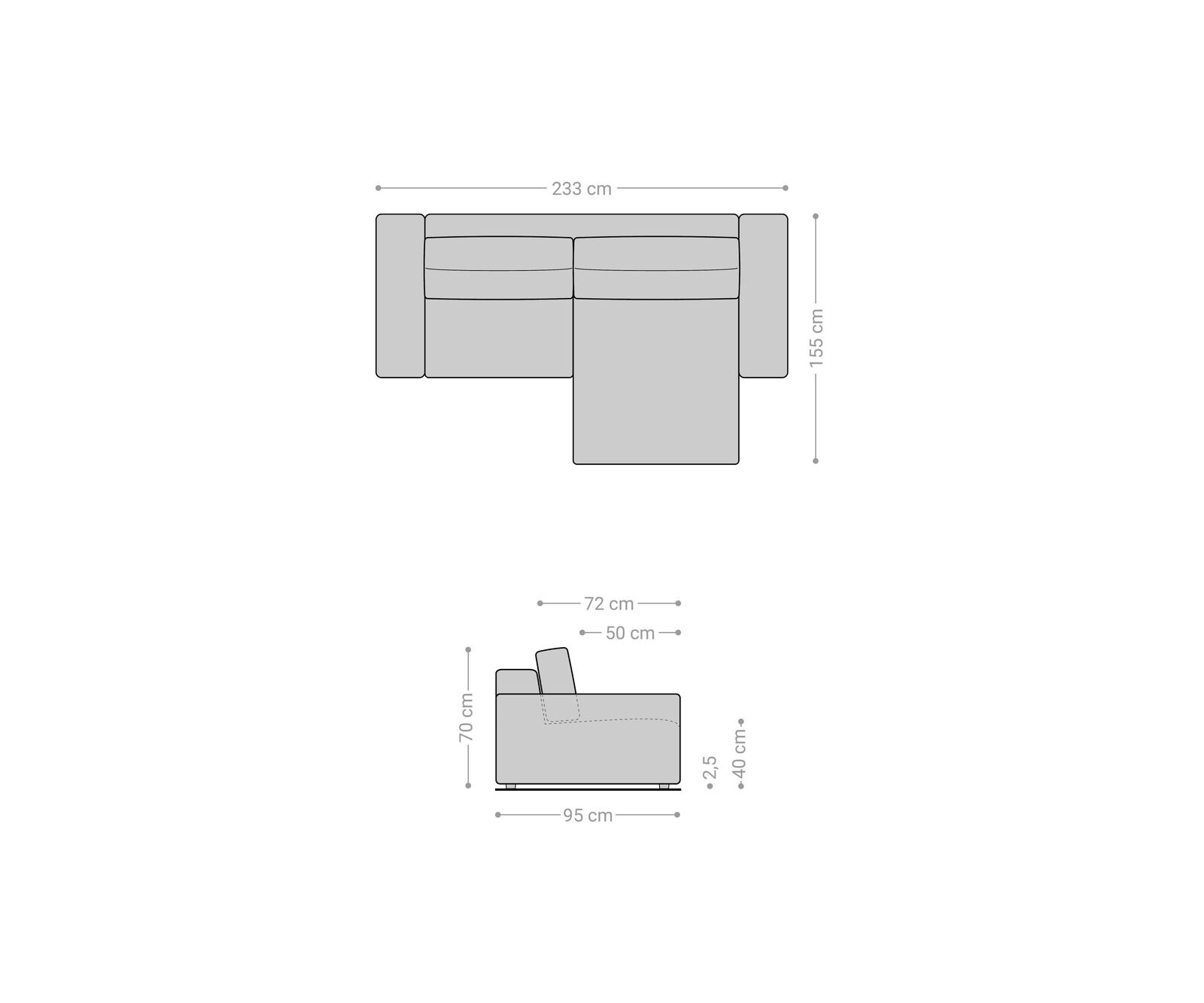 Ъглов диван L 260x160 cm Корд Бежов Варианти лежанка Lanzo 7