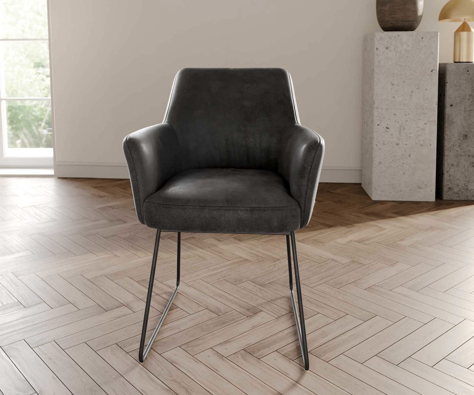 Стол Антрацит Винтидж Извити крака Черни Покет пружина Xana-Flex 1 Стол Антрацит Винтидж Извити крака Черни Покет пружина Xana-Flex 1