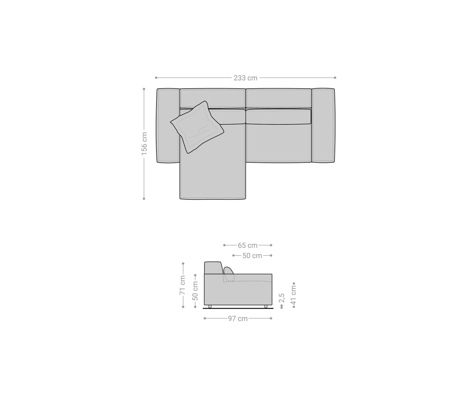 Ъглов диван L 260x160 cm Микрофибър КакиКафяв Варианти лежанка Sirpio 7