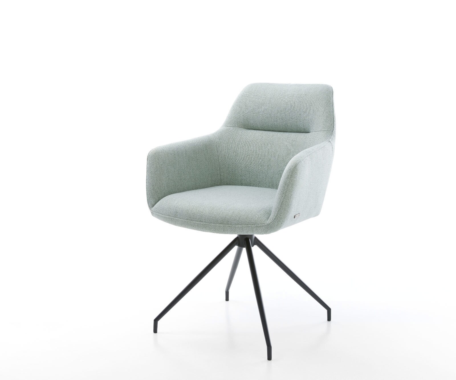 Врътящ се стол Ивици Мента Конус крак кръгъл Черен 180° въртящ се Pejo-Flex 1