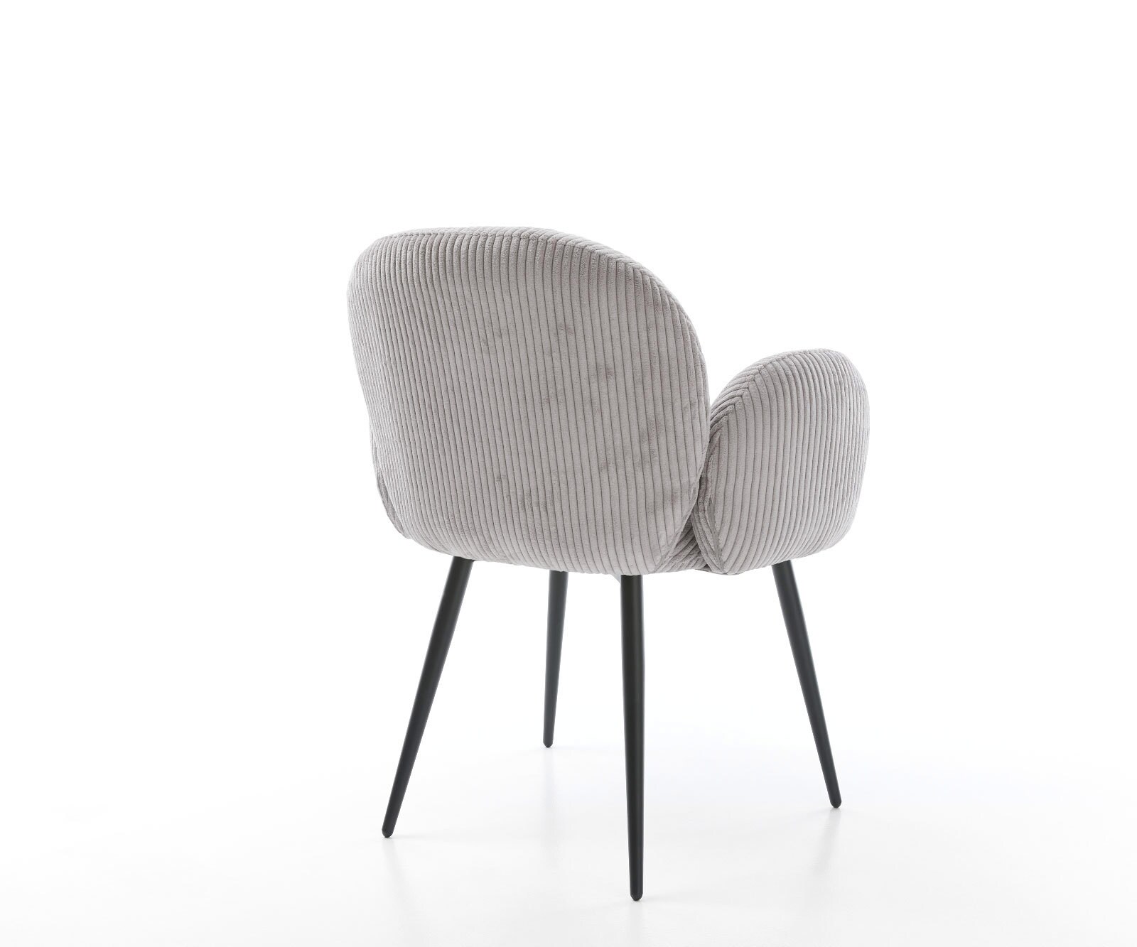 Стол Корд Сребристосив 4-крака Прави Черни Покет пружина Nube-Flex 4