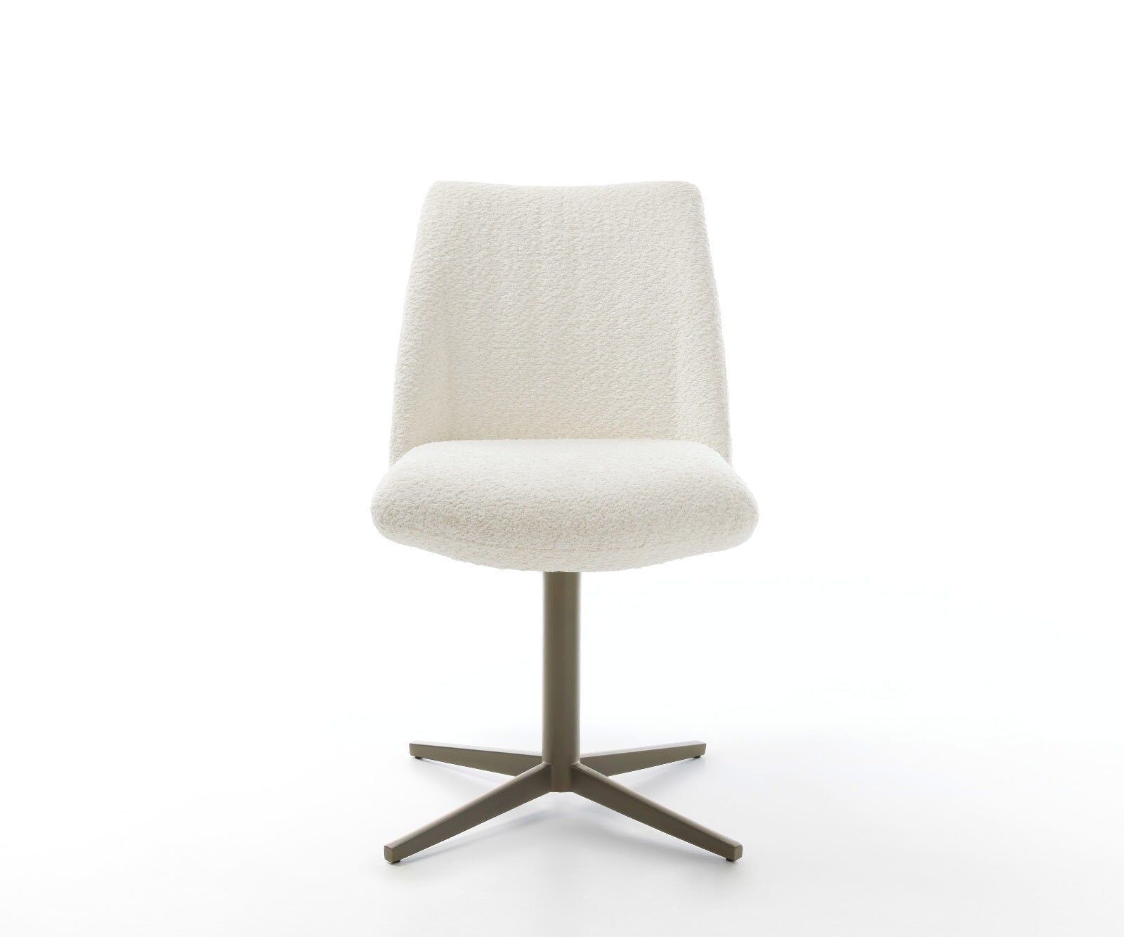 Врътящ се стол Букле Бял Офис основа  Titan 360° въртящ се Покет пружина Elso-Flex 1