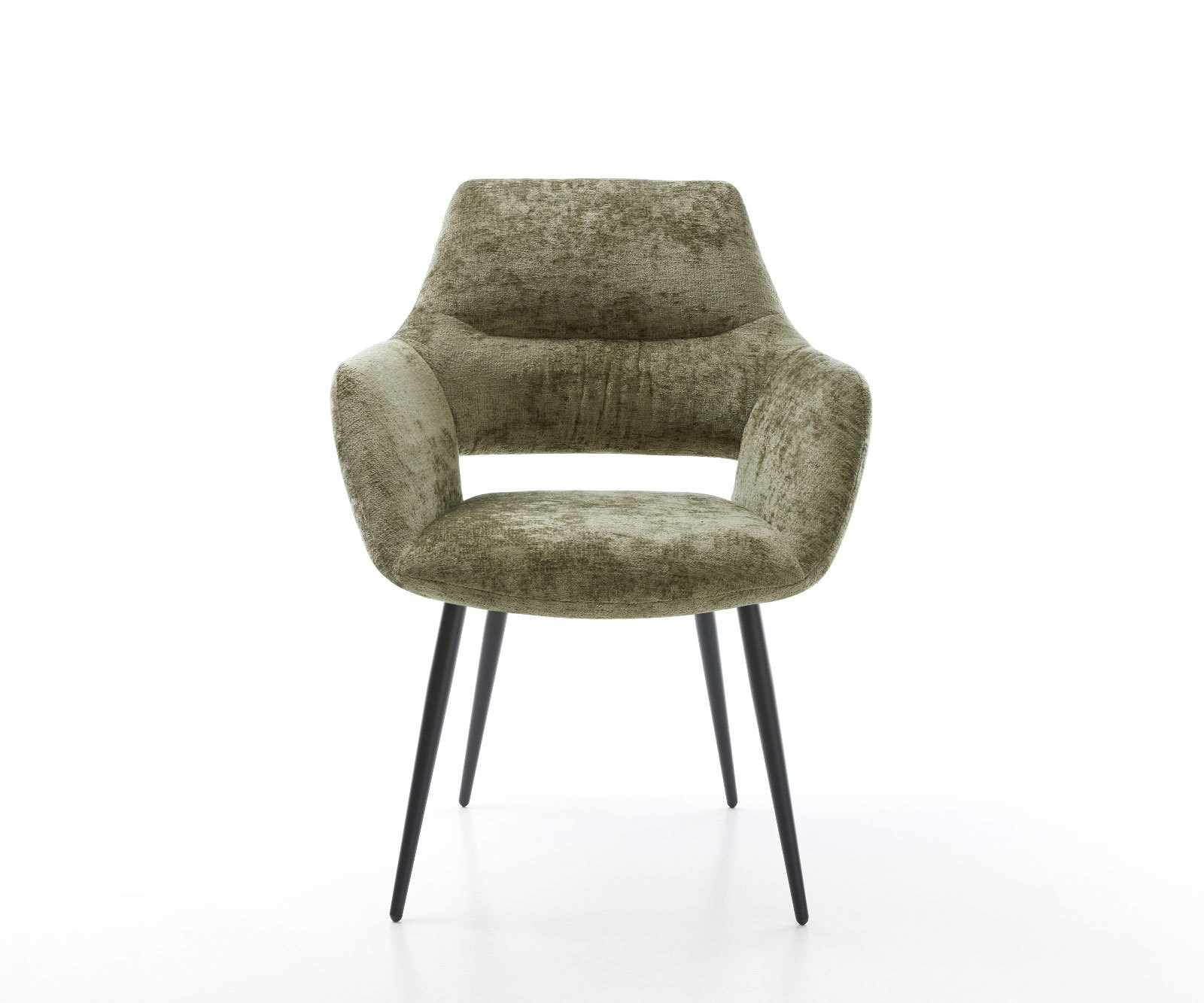 Трапезен стол с подлакътници Шенил Маслина 4 крака конични Черен Yago-Flex 1 Трапезен стол с подлакътници Шенил Маслина 4 крака конични Черен Yago-Flex 1