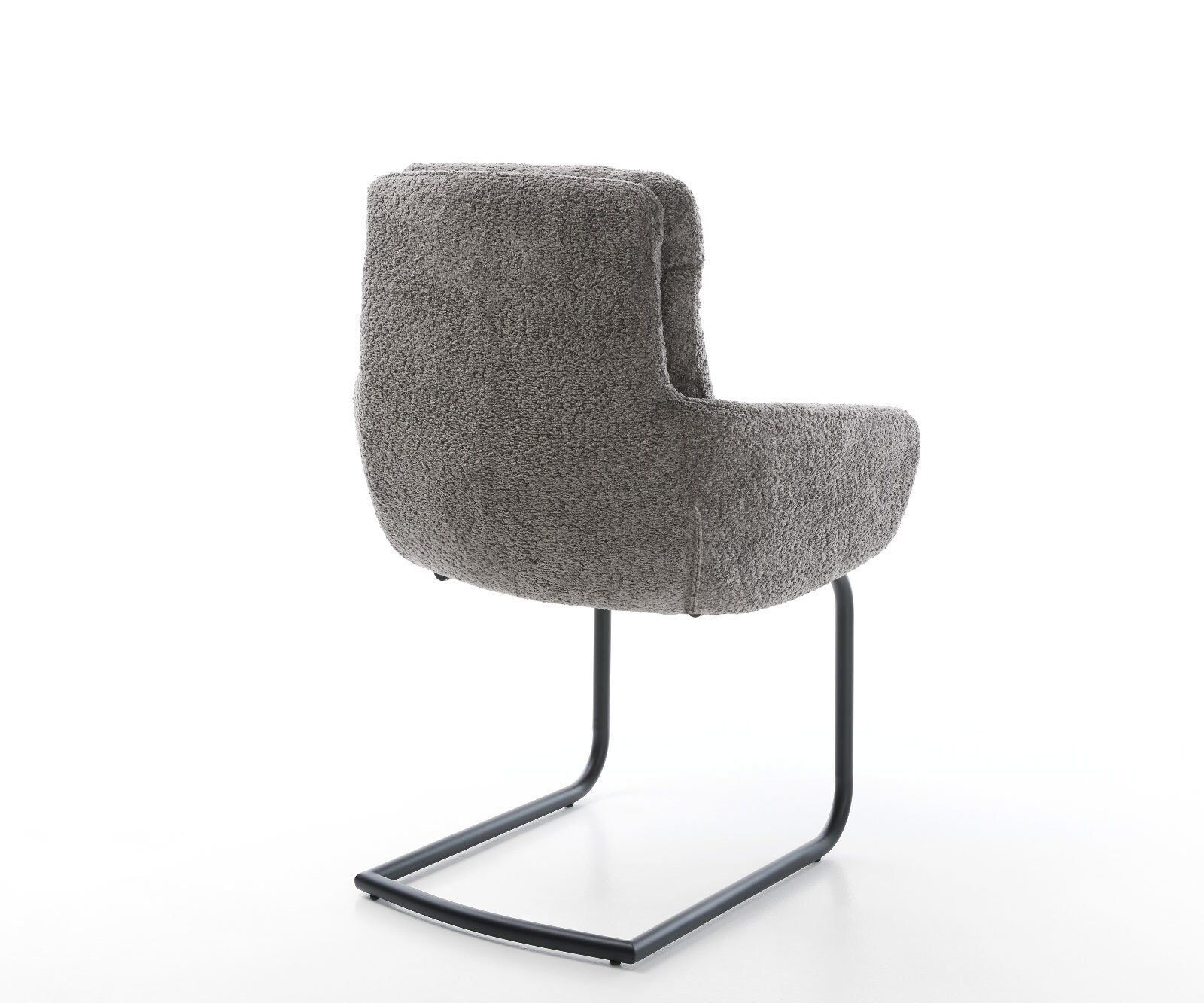 Люлеещ стол с подлакътници Букле Сив Конзолен крак кръгъл Черен Abelia-Flex 4