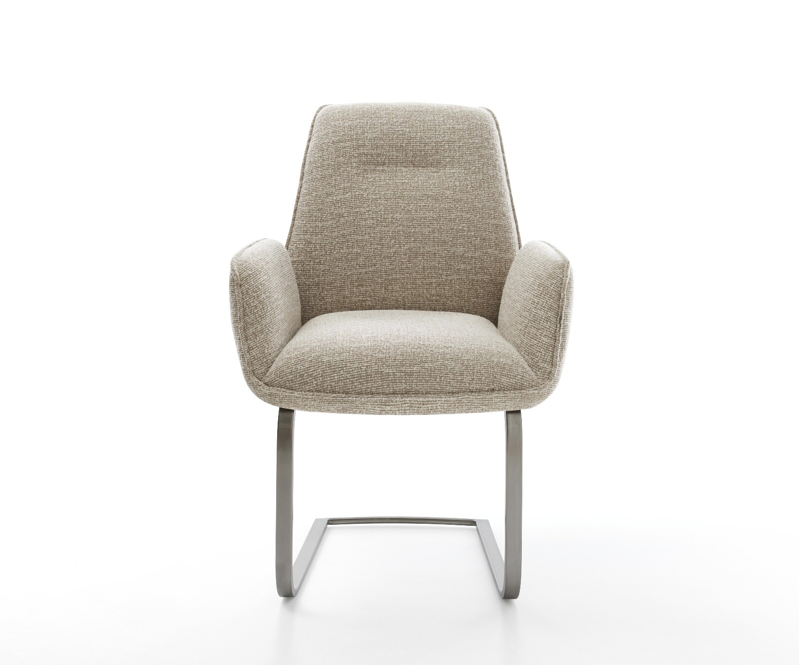 Конзола Zoa-Flex от тъкан, мека бежова конзола с плоска графитна пружинна сърцевина 2