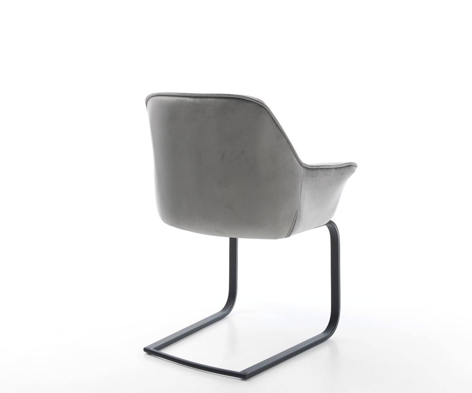 Люлеещ стол с подлакътници Кадифе Сив Конзолен крак плосък Черен Keila-Flex 5