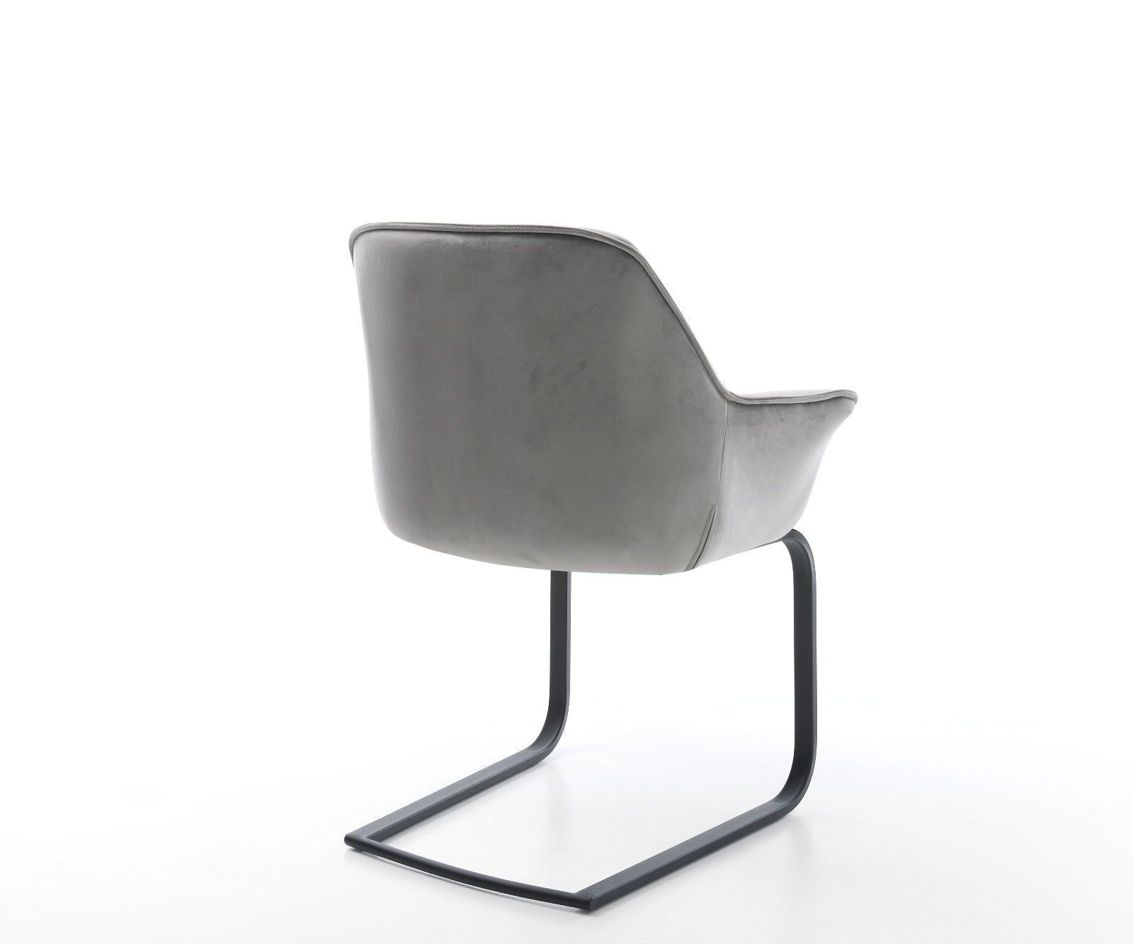 Люлеещ стол с подлакътници Кадифе Сив Конзолен крак плосък Черен Keila-Flex 5