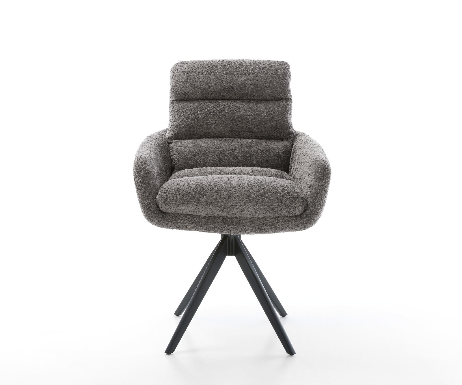 Врътящ се стол с подлакътници Букле Сив Конус крак  Черен 180° въртящ се Abelia-Flex 1 Врътящ се стол с подлакътници Букле Сив Конус крак  Черен 180° въртящ се Abelia-Flex 1