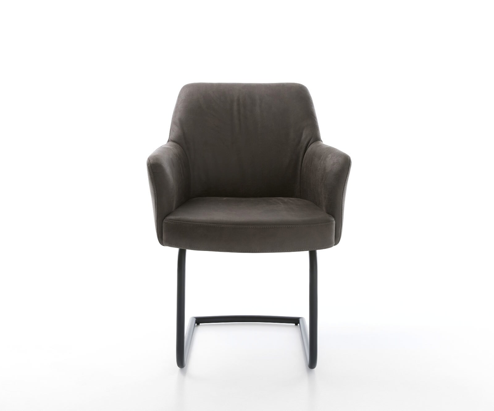 Люлеещ стол с подлакътници Антрацит Винтидж Конзолен крак кръгъл Черен Покет пружина Xana-Flex 2