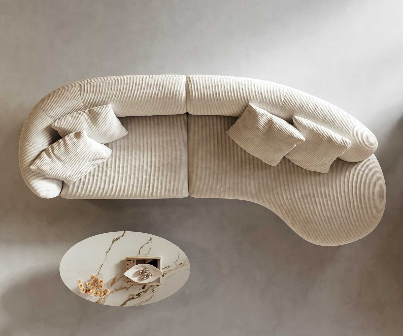 Диван Mairi 330х160 cm Cord Бежов 4 Диван Mairi 330х160 cm Cord Бежов 4