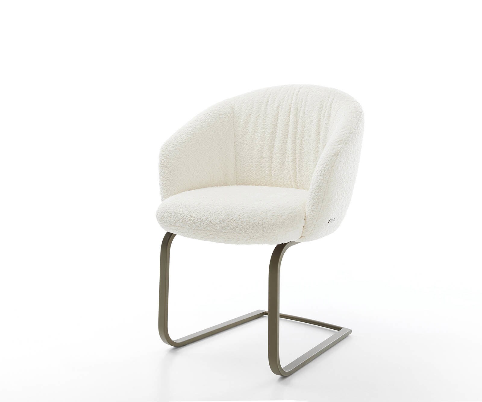 Люлеещ стол с подлакътници Букле Бял Конзолен крак плосък  Титан Покет пружина Caja-Flex Люлеещ стол с подлакътници Букле Бял Конзолен крак плосък  Титан Покет пружина Caja-Flex