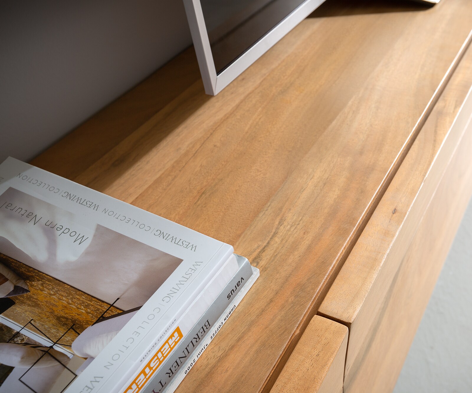 Стенен ТВ шкаф Акация Натурал 4 Врати Kayu  220 cm 3