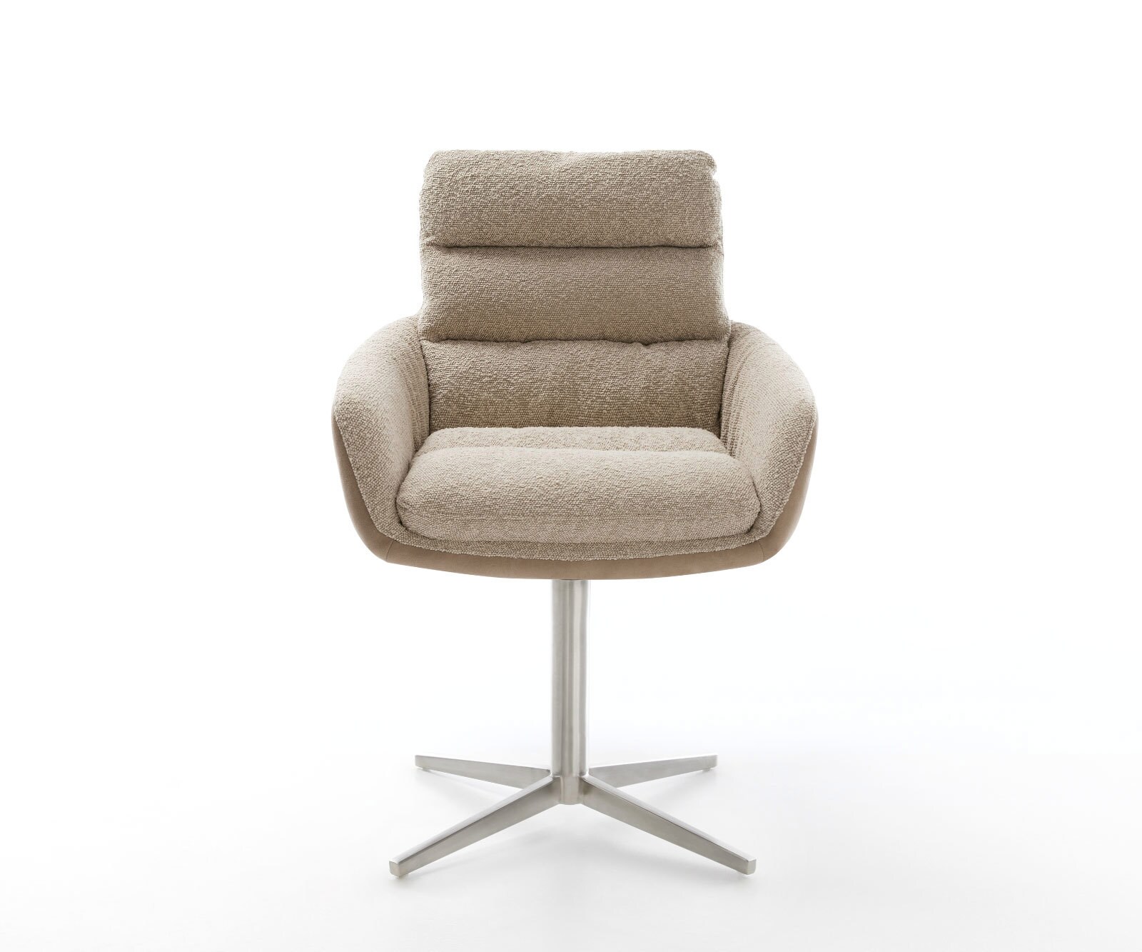 Въртящ се стол Abelia-Flex с подлакътници Материал микс кал Основа от неръждаема стомана Въртящ се на 360° 2