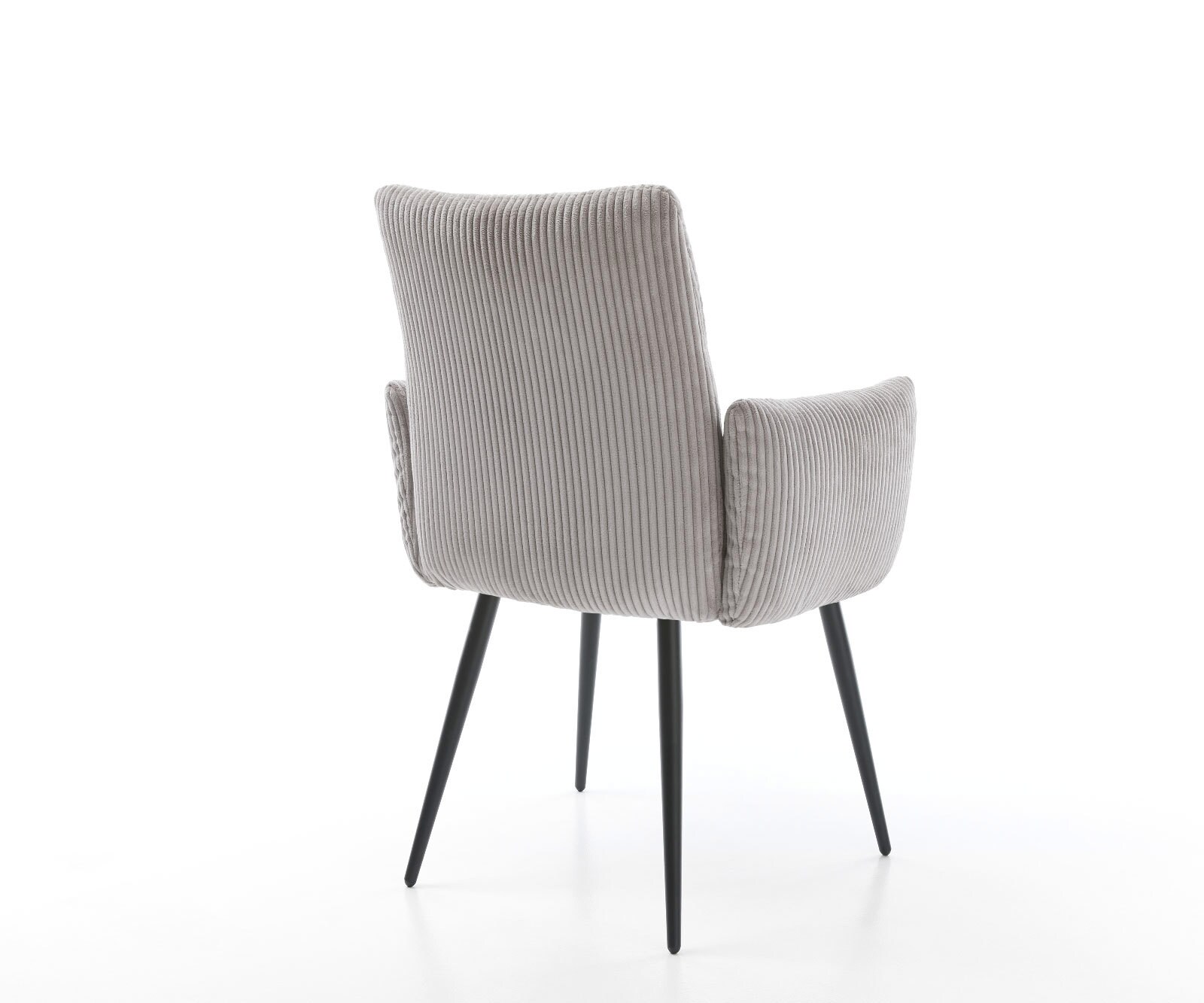 Стол Корд Сребристосив 4-крака Прави Черни Покет пружина Jova-Flex 5