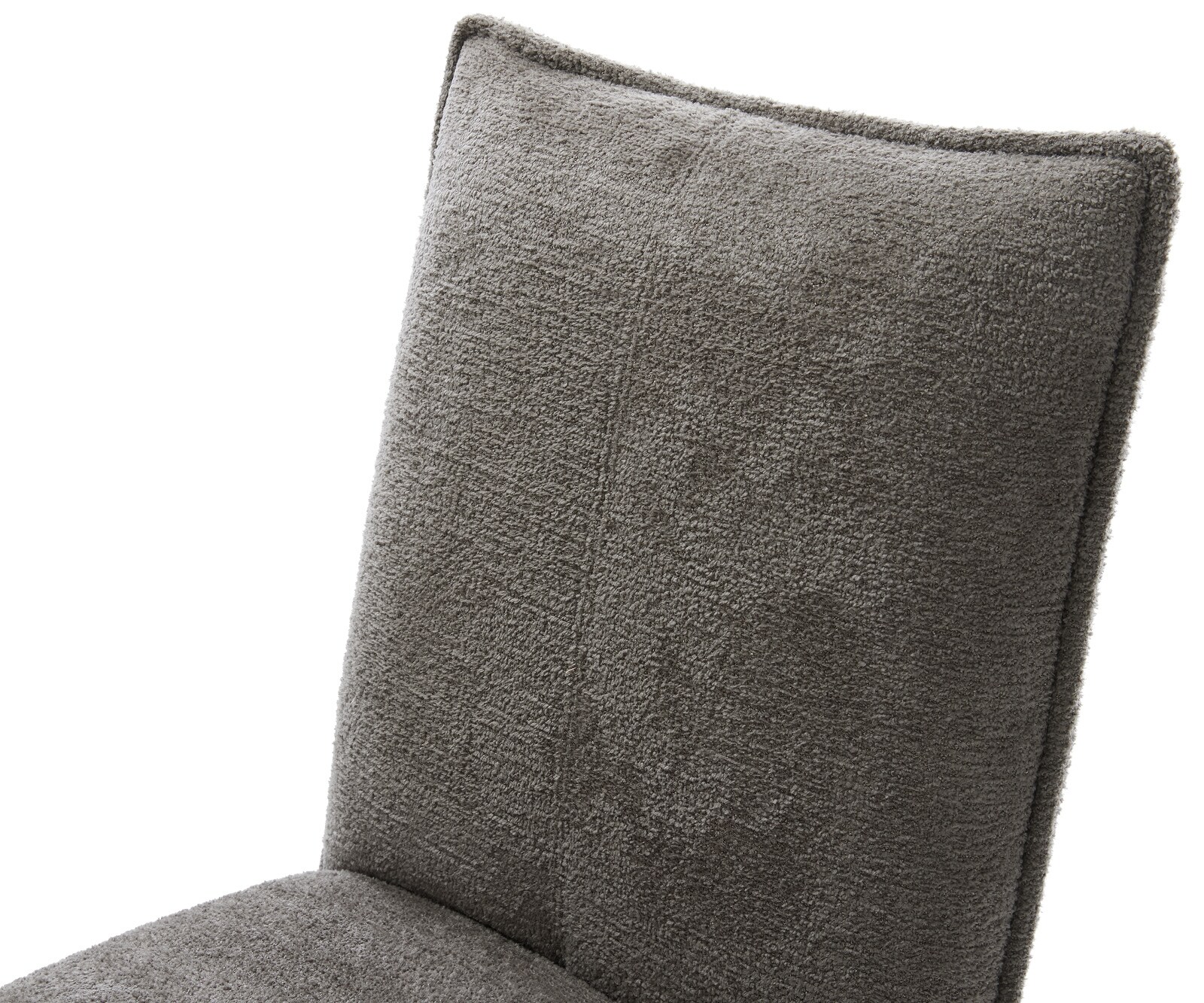 Въртящ се стол Lelio-Flex Bouclé Soft Mud Графитна основа Въртене на 360° Люлееща се функция Ядро от джобни пружини 4