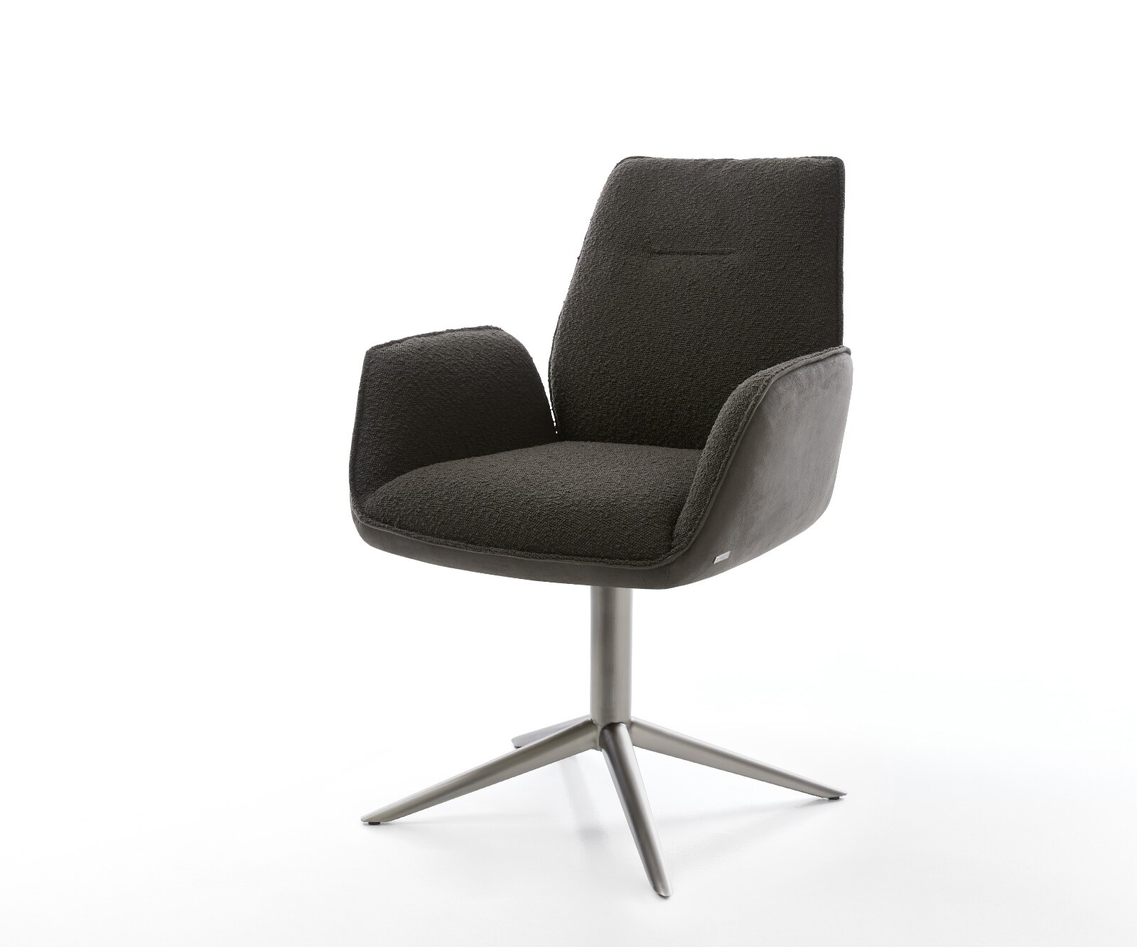 Въртящ се стол Zoa-Flex микс от материали черна основа графит 360° въртяща се люлееща се функция сърцевина от джобни пружини