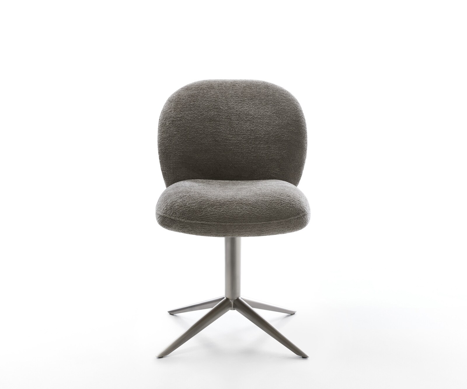 Въртящ се стол Nube-Flex Bouclé Soft Mud Графитна основа Завъртане на 360° Люлееща се функция Ядро от джобни пружини 2