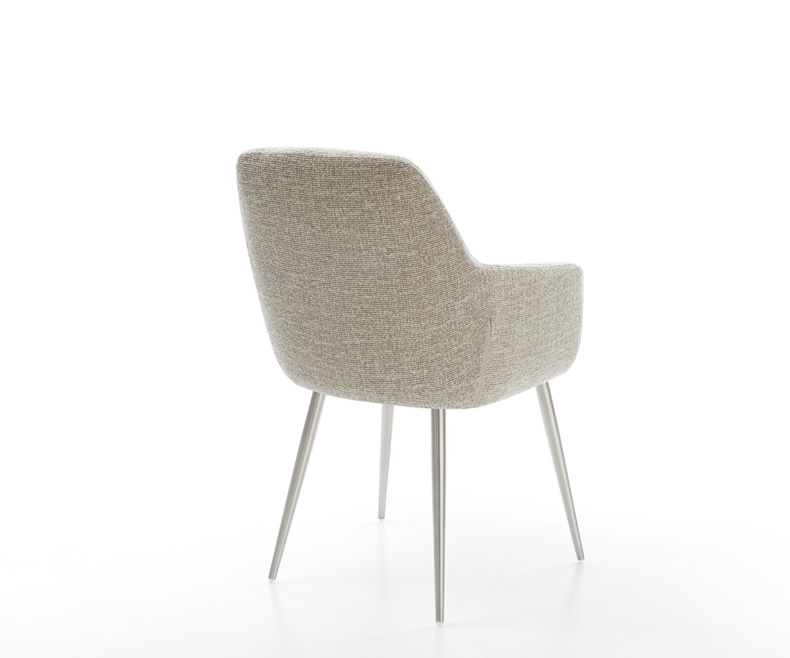 Стол за хранене Pejo-Flex тъкан Soft Beige 4-крака с конусовидна сърцевина от неръждаема стомана с джобни пружини 5