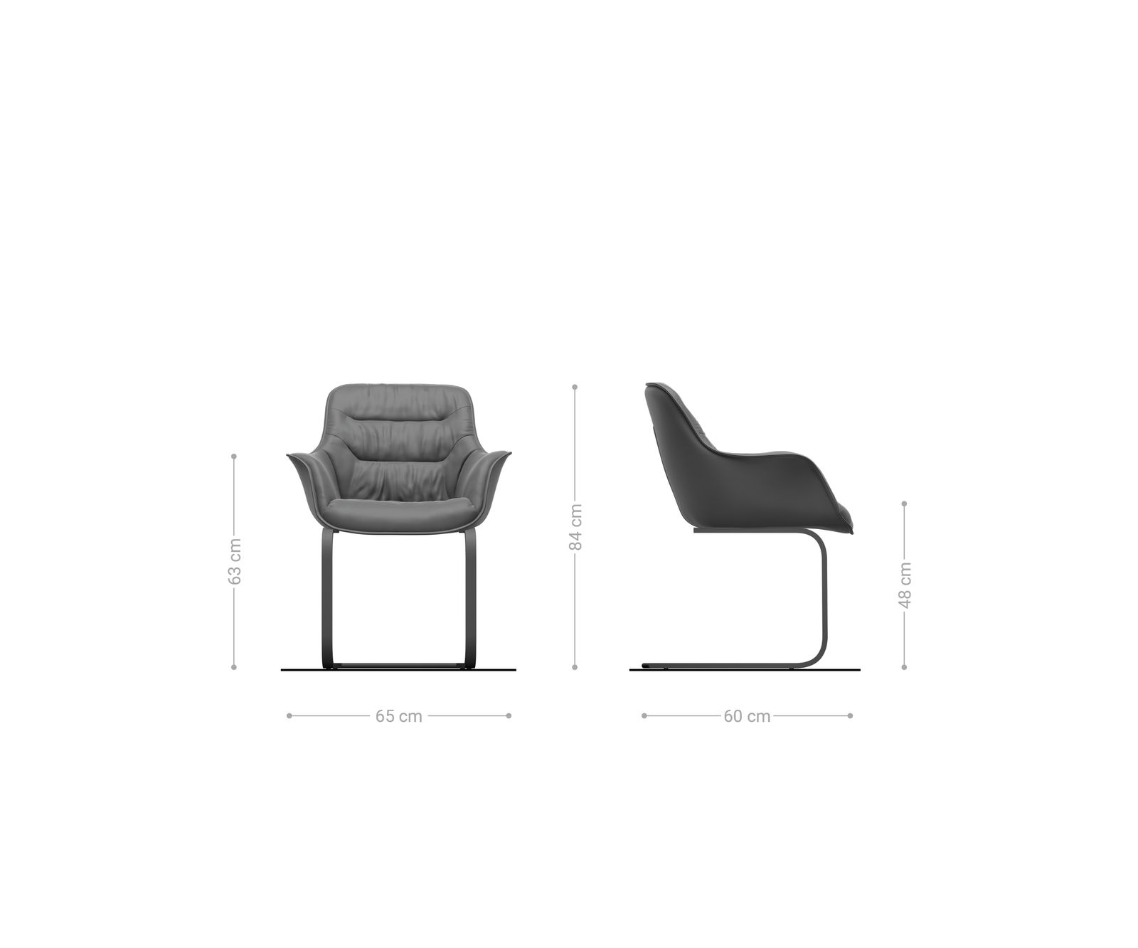 Стол с конзола Kaira-Flex Bouclé Soft Mud Стол с конзола Flat Graphite 6